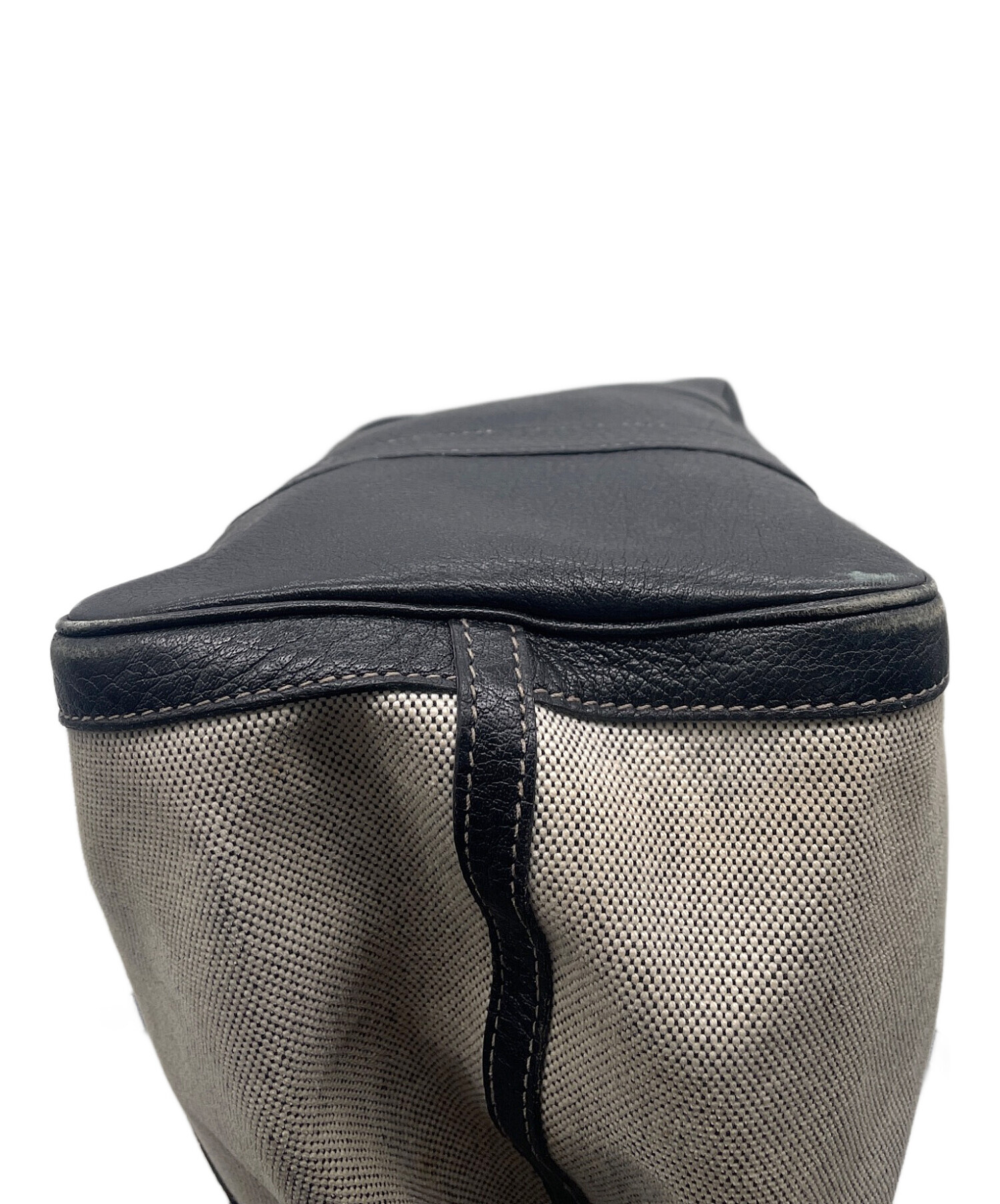 中古・古着通販】HERMES (エルメス) トートバッグ ベージュ×ブラック 