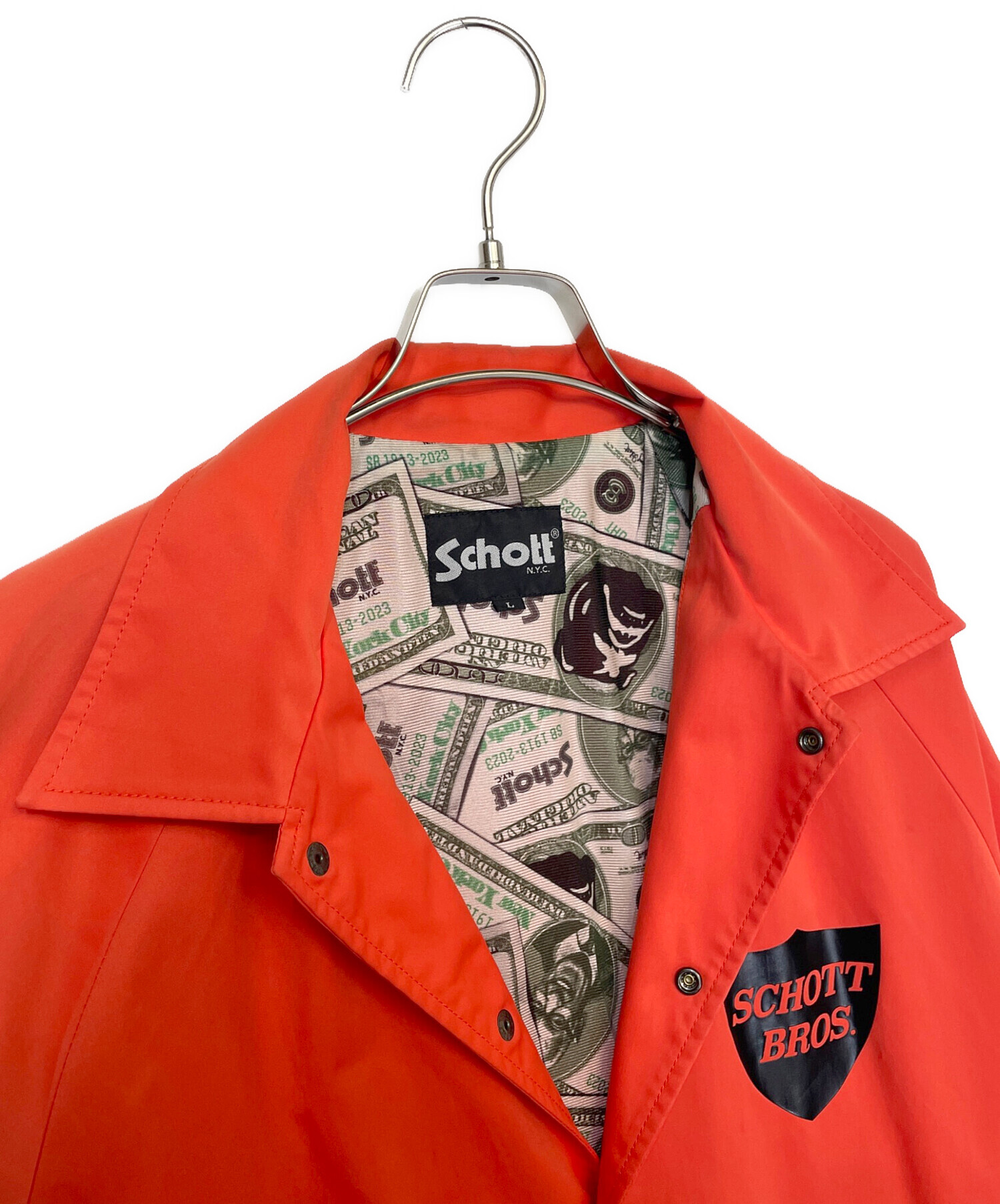中古・古着通販】Schott (ショット) コーチジャケット オレンジ サイズ