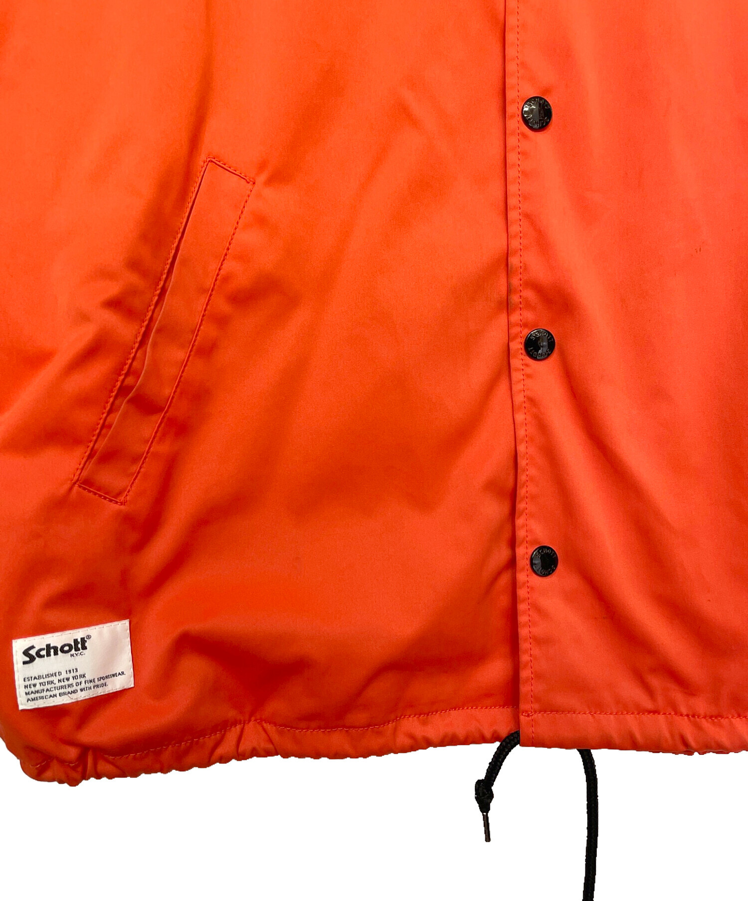 SCHOTT ショット 美品 コーチジャケット XL ブルー オレンジ nyc