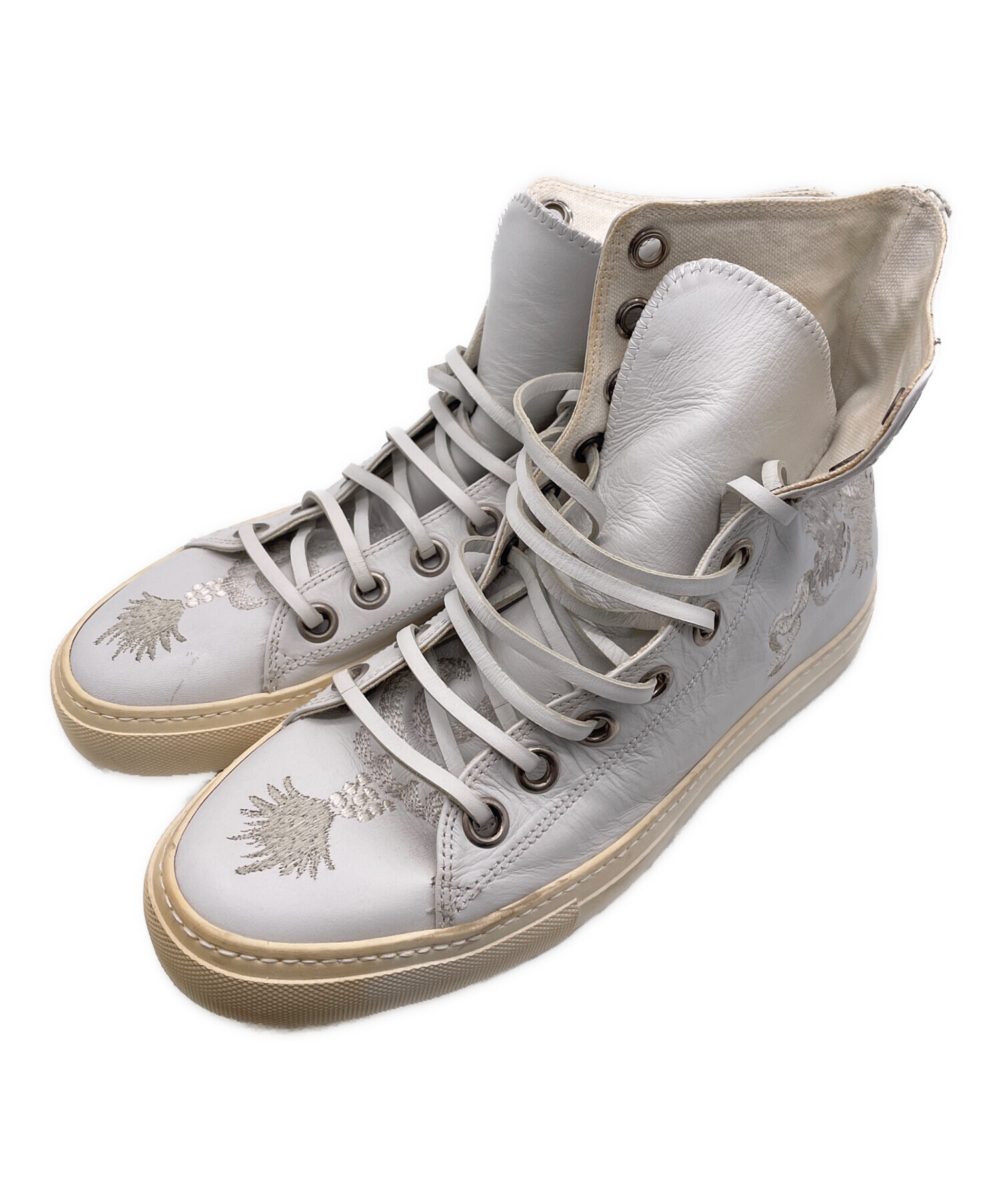 中古・古着通販】GUCCI (グッチ) ハイカットスニーカー ホワイト 