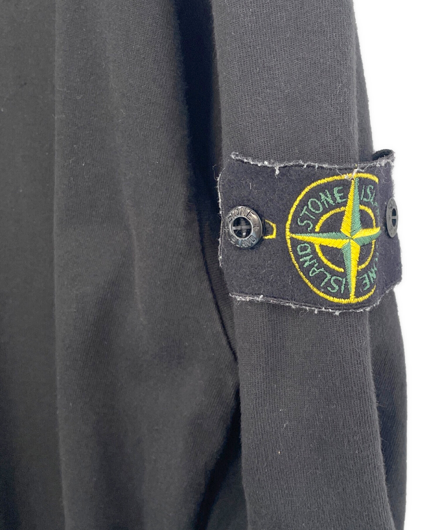STONE ISLAND グレー M ボタン付き長袖カットソー STONE ISLAND 