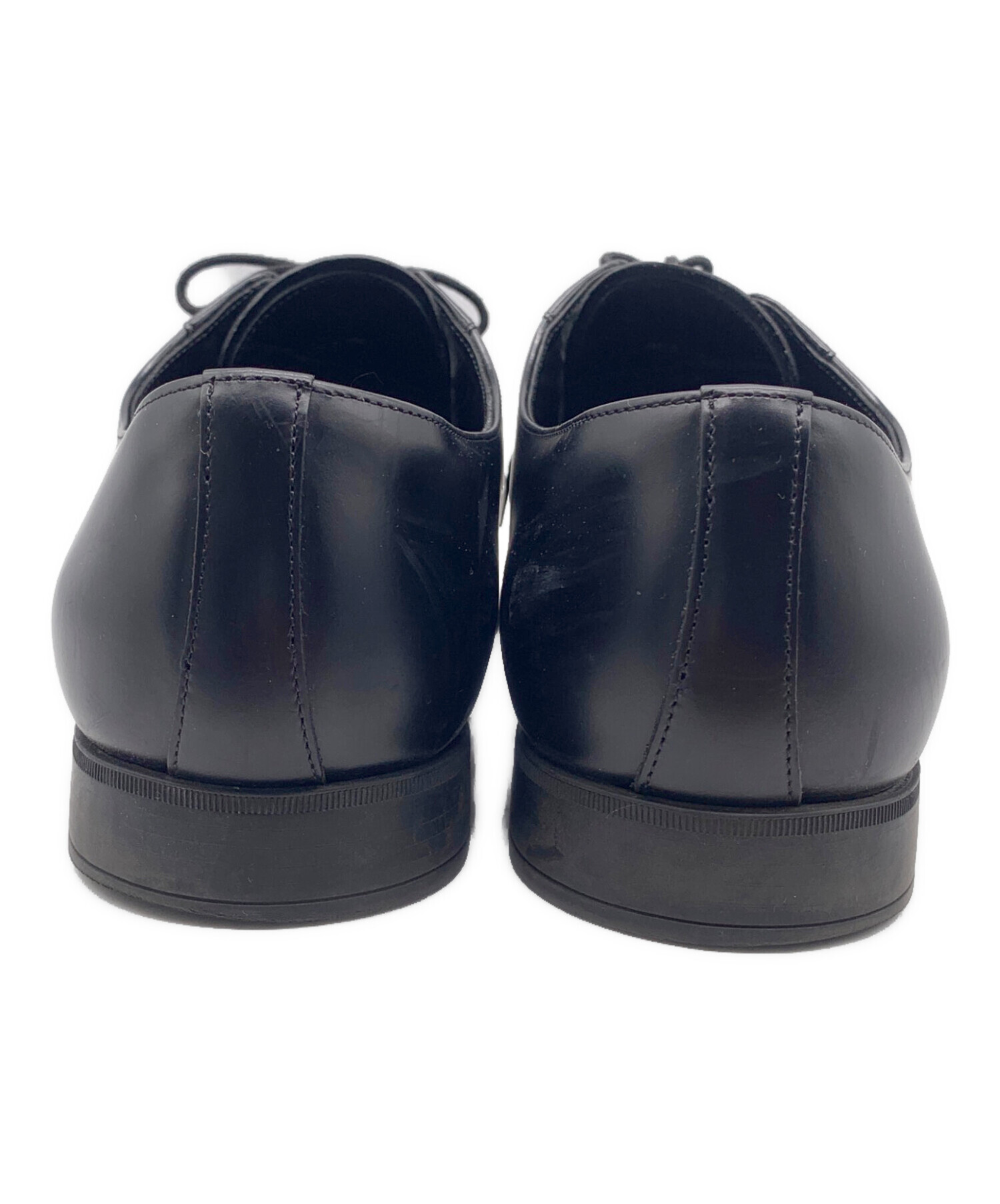 中古・古着通販】PRADA (プラダ) ビジネスシューズ ブラック サイズ:8