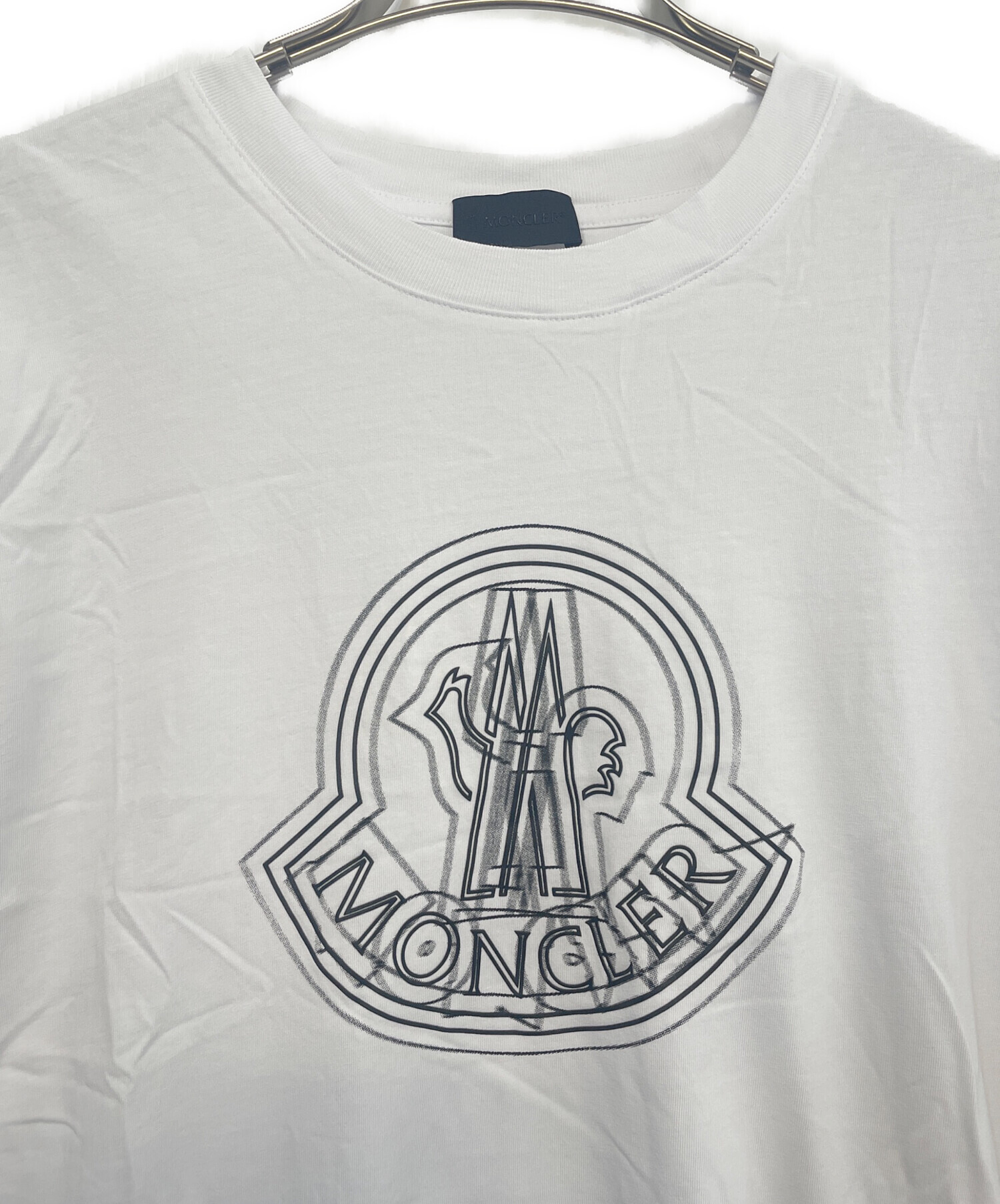 中古・古着通販】MONCLER (モンクレール) 半袖Tシャツ ホワイト サイズ