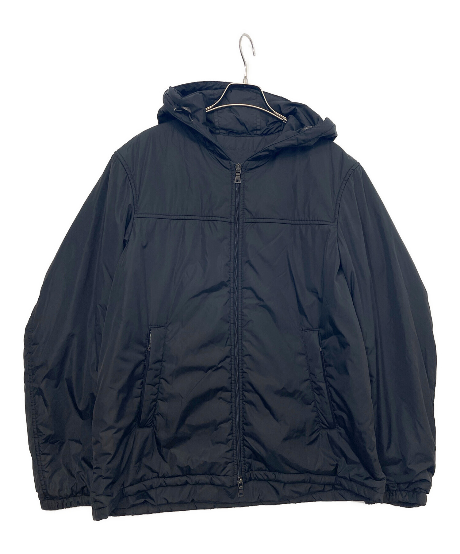 【PRADA】 中綿ジャケット 14AW 中古・古着通販】PRADA (プラダ) 中綿ジャケット ブラック サイズ:L