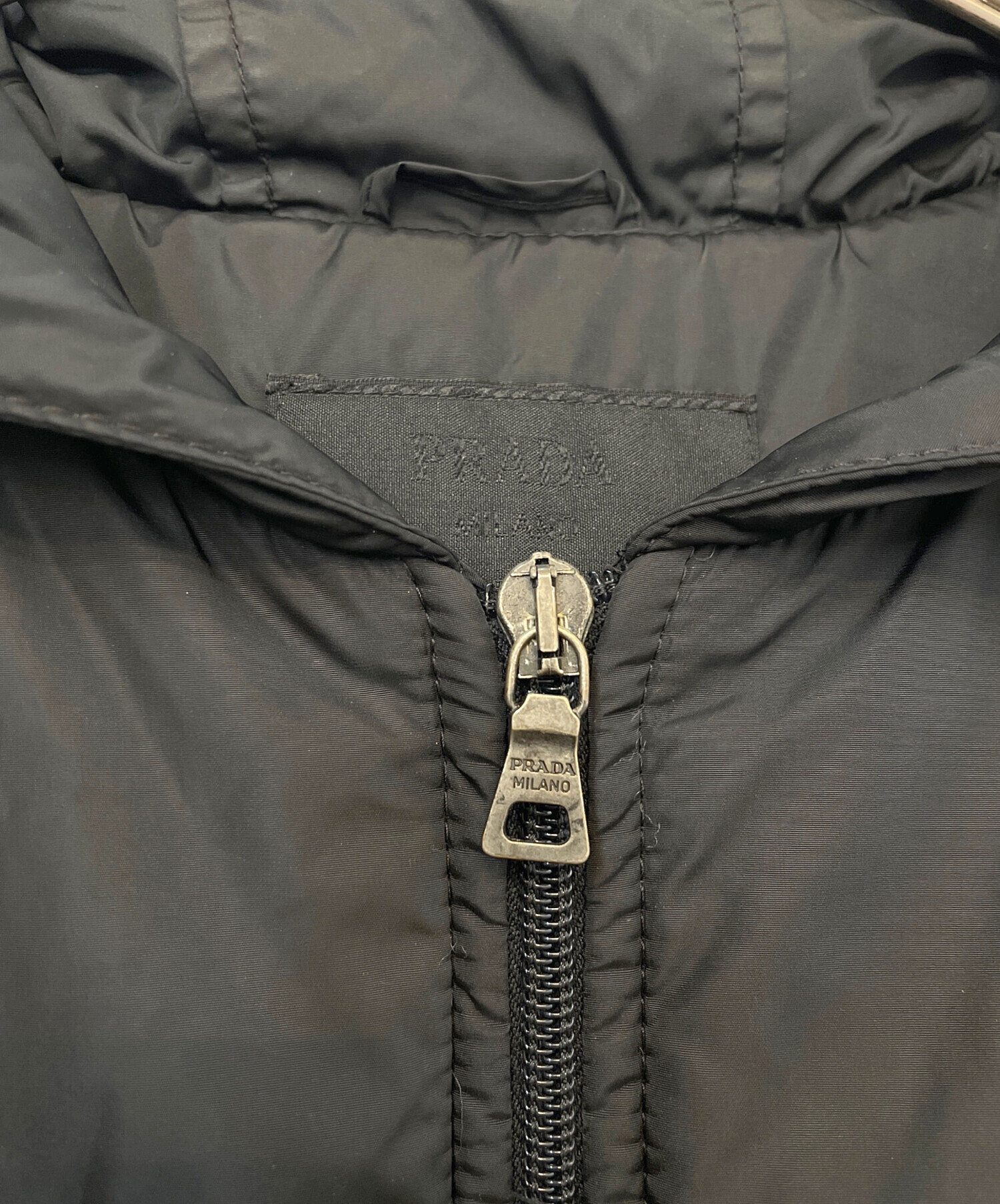 中古・古着通販】PRADA (プラダ) 中綿ジャケット ブラック サイズ:L