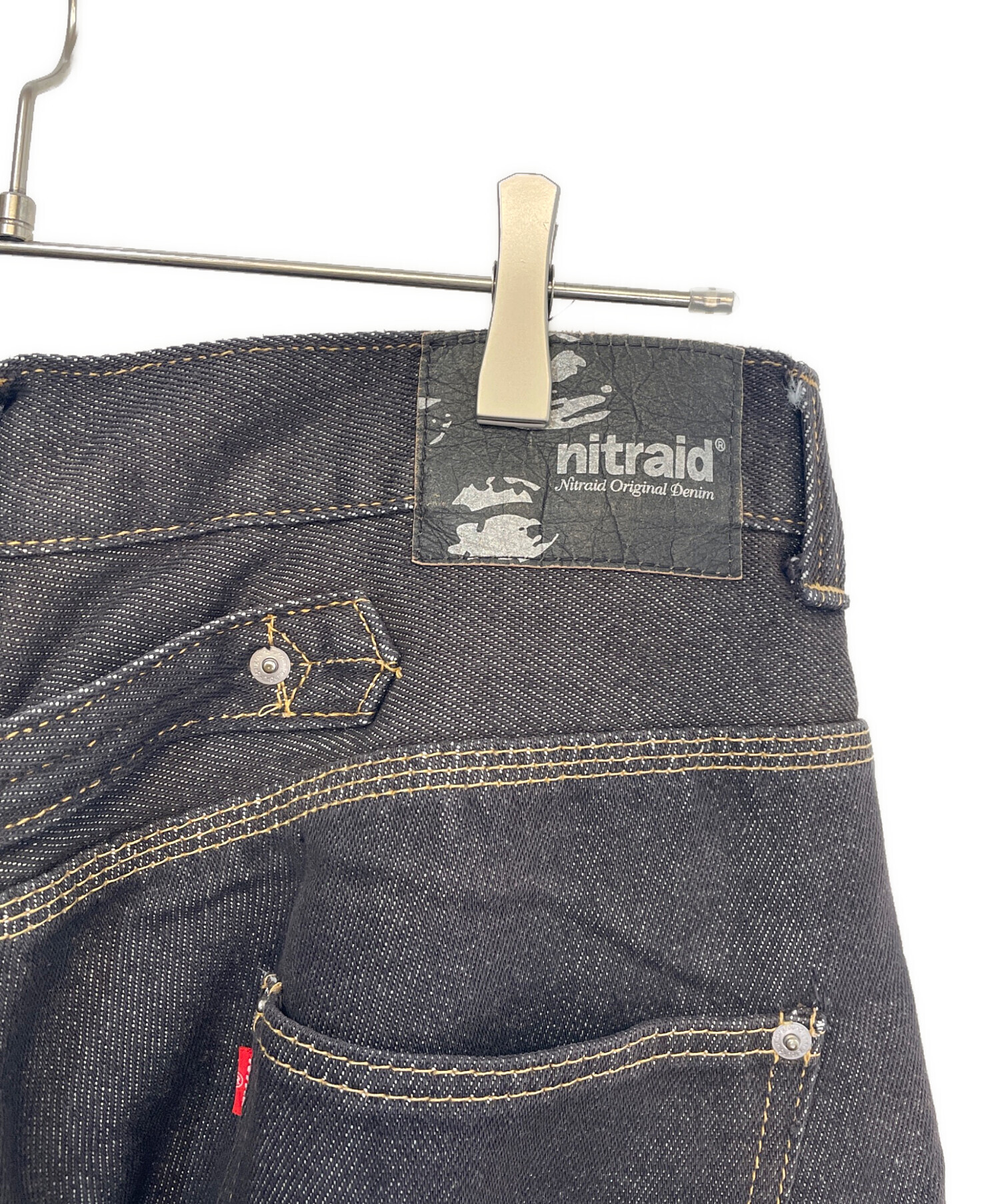 nitraid ナイトレイド デニム ジーンズ サーキット柄 Lサイズ ニトロ 中古・古着通販】NITRAID (ナイトレイド) デニムパンツ ブラック