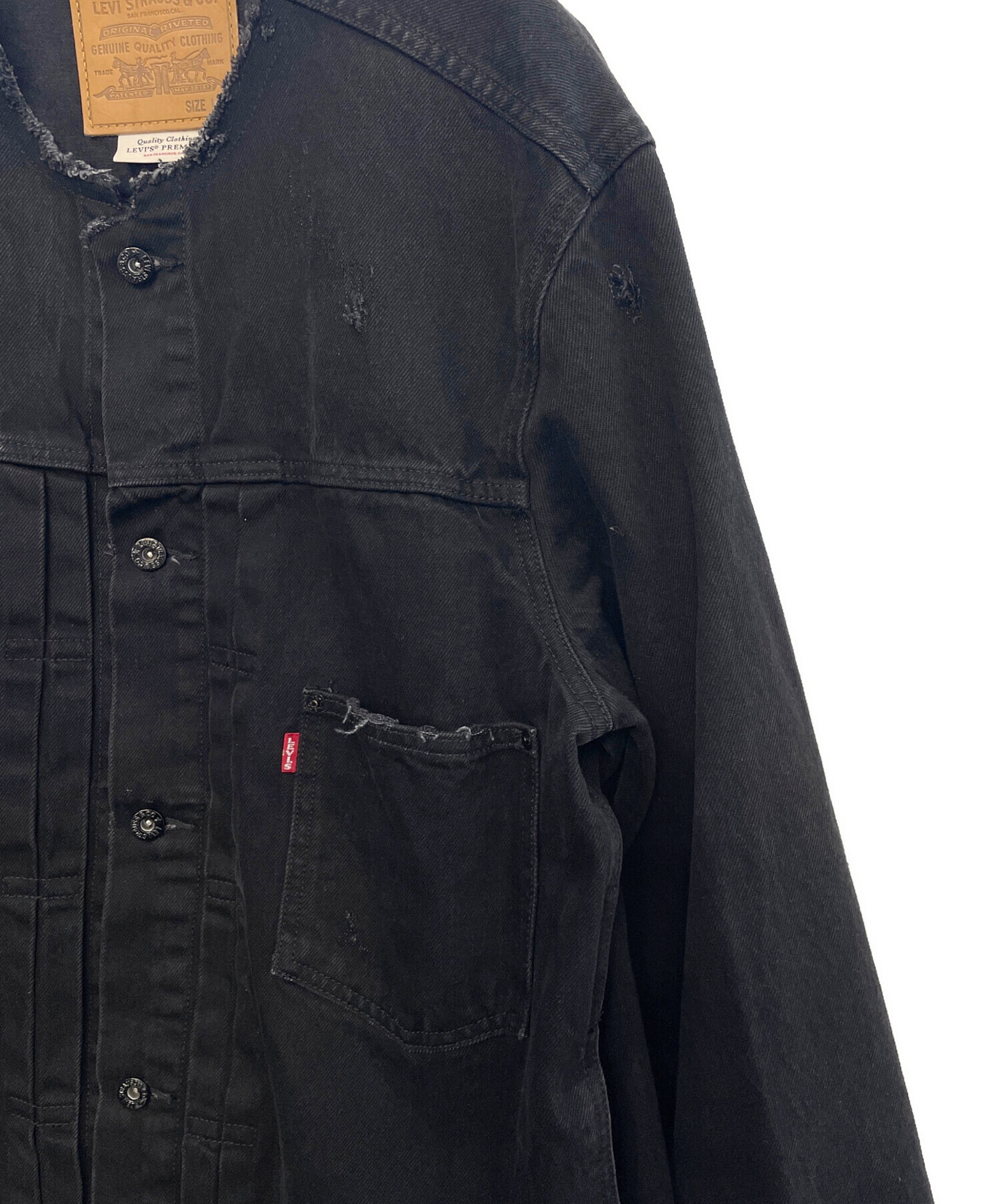 中古・古着通販】LEVI'S (リーバイス) デニムジャケット ブラック