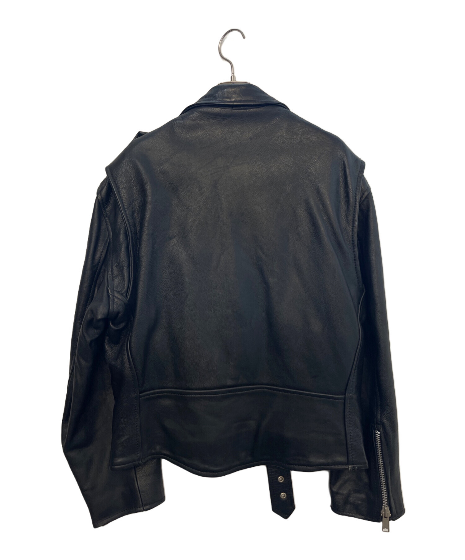 Antelope / ダブルライダースジャケット/38/レザー/BLK/無地 中古・古着通販】ANTELOPE (アンテロープ) ライダースジャケット