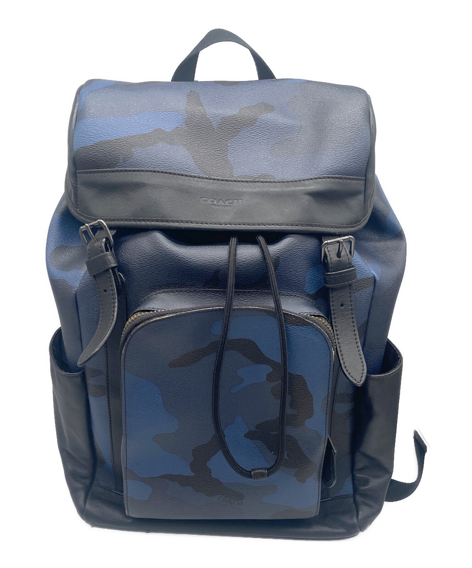 中古・古着通販】COACH (コーチ) リュック ブルー×ブラック｜ブランド 
