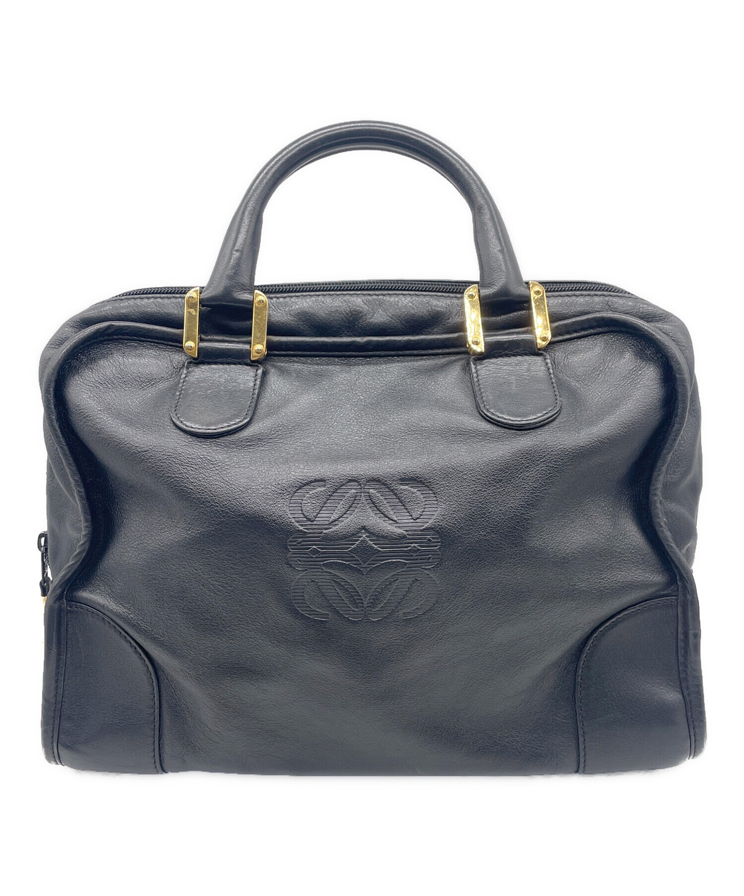LOEWE ビンテージミニボストンバッグ 中古・古着通販】LOEWE (ロエベ) ミニボストンバッグ ブラック