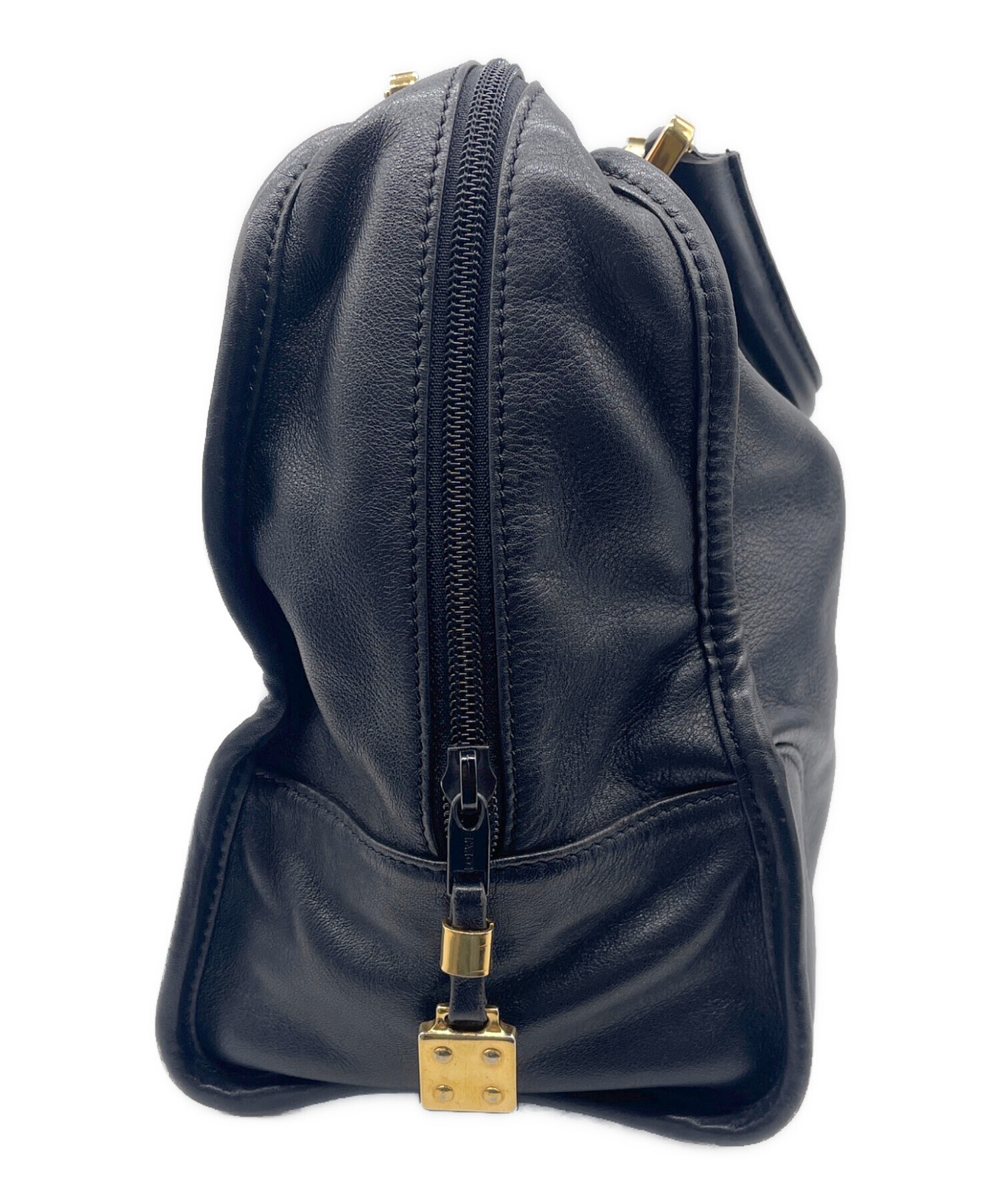 中古・古着通販】LOEWE (ロエベ) ミニボストンバッグ ブラック
