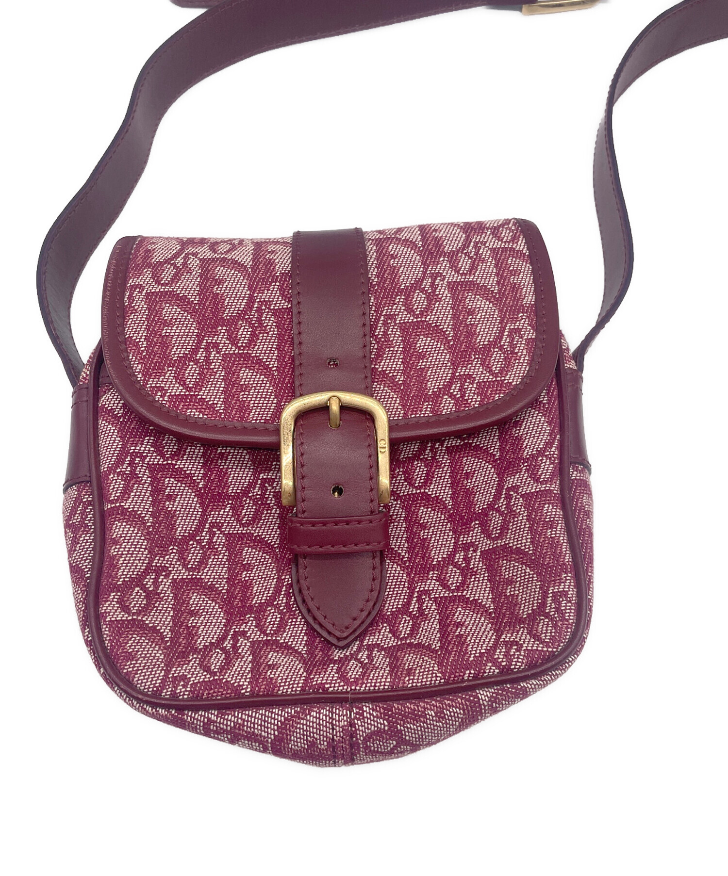 Christian Dior クリスチャンディオール ショルダーバッグ  赤 【古着】【中古】【送料無料】 クリスチャン・ディオール Christian Dior レディディオールミニ
