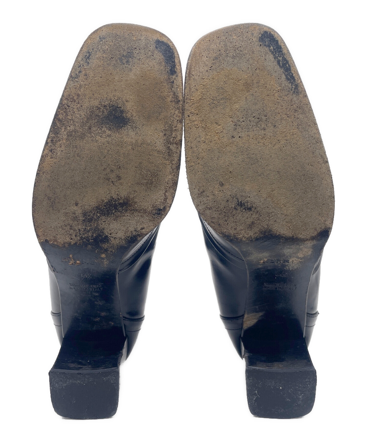 中古・古着通販】HERMES (エルメス) サイドゴアブーツ ブラック