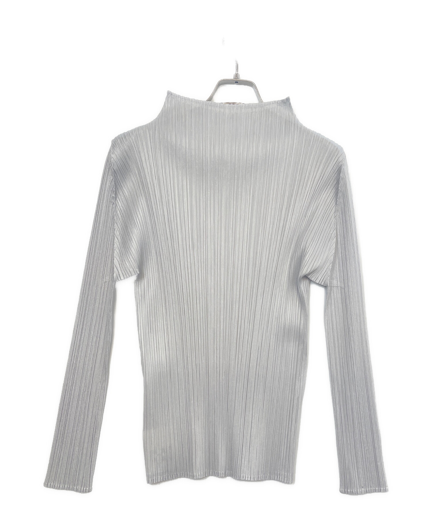 PLATS PLEASE グレー 長袖　値下げ 中古・古着通販】PLEATS PLEASE (プリーツプリーズ) 長袖ブラウス