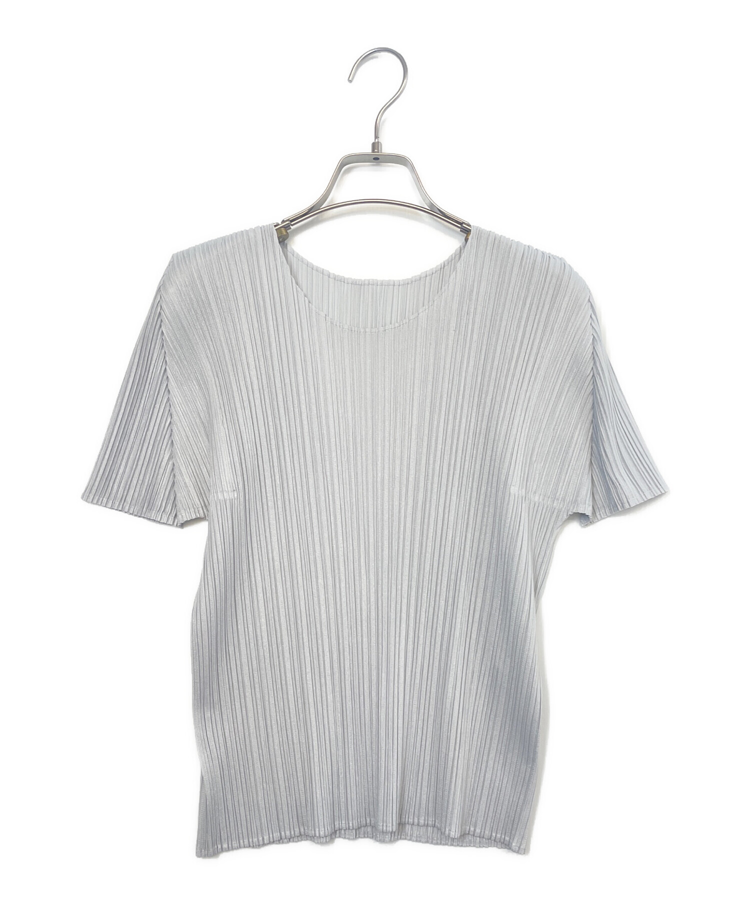 PLEATS PLEASEプリーツプリーズ 半袖Tシャツ ライトグレー 中古・古着通販】PLEATS PLEASE (プリーツプリーズ) 半袖ブラウス