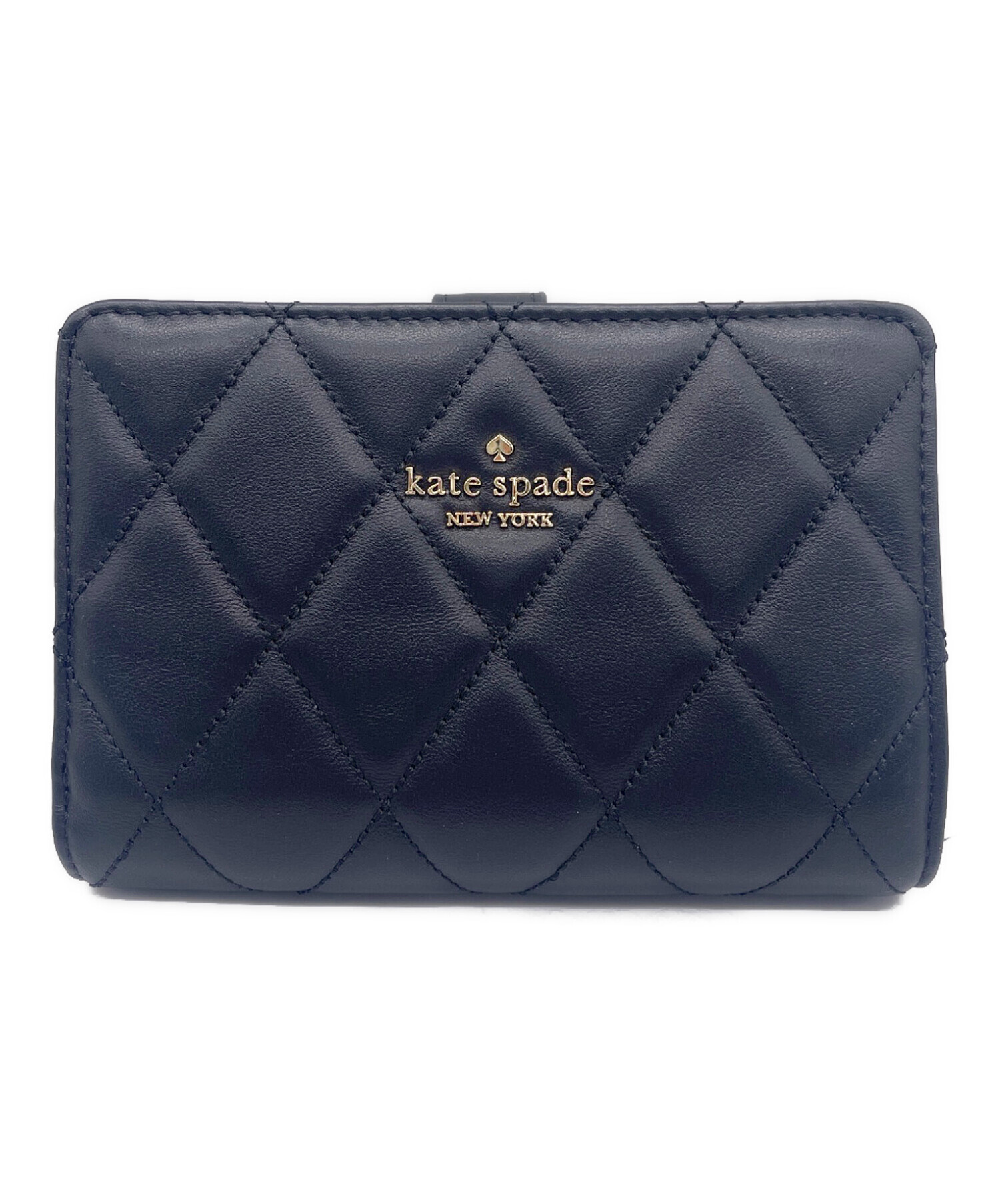 中古・古着通販】Kate Spade (ケイトスペード) 2つ折り財布 ブラック 