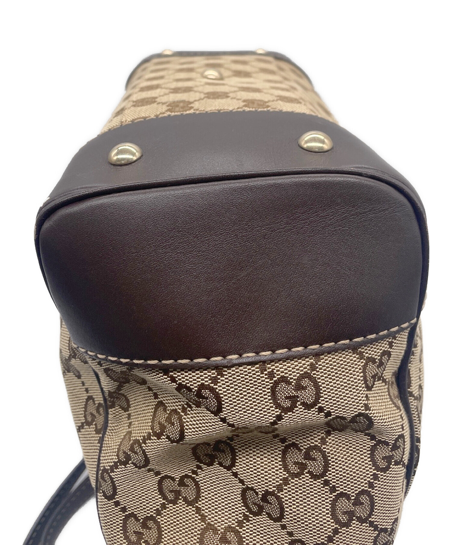 中古・古着通販】GUCCI (グッチ) トートバッグ ベージュ×ブラウン