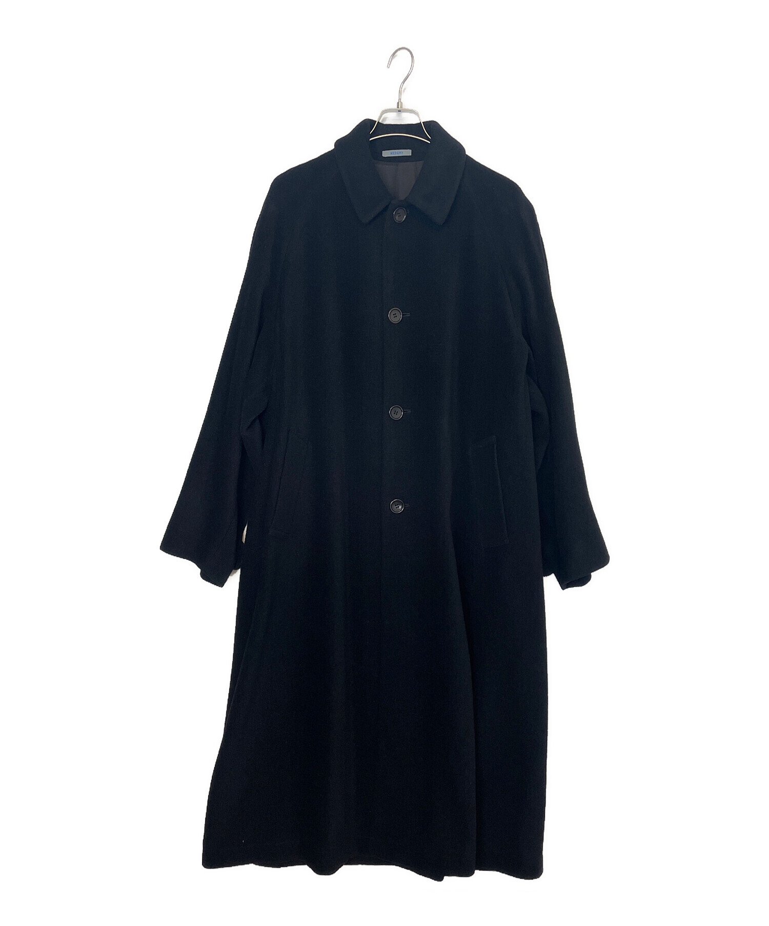 中古・古着通販】KENZO (ケンゾー) ウールステンカラーコート ブラック