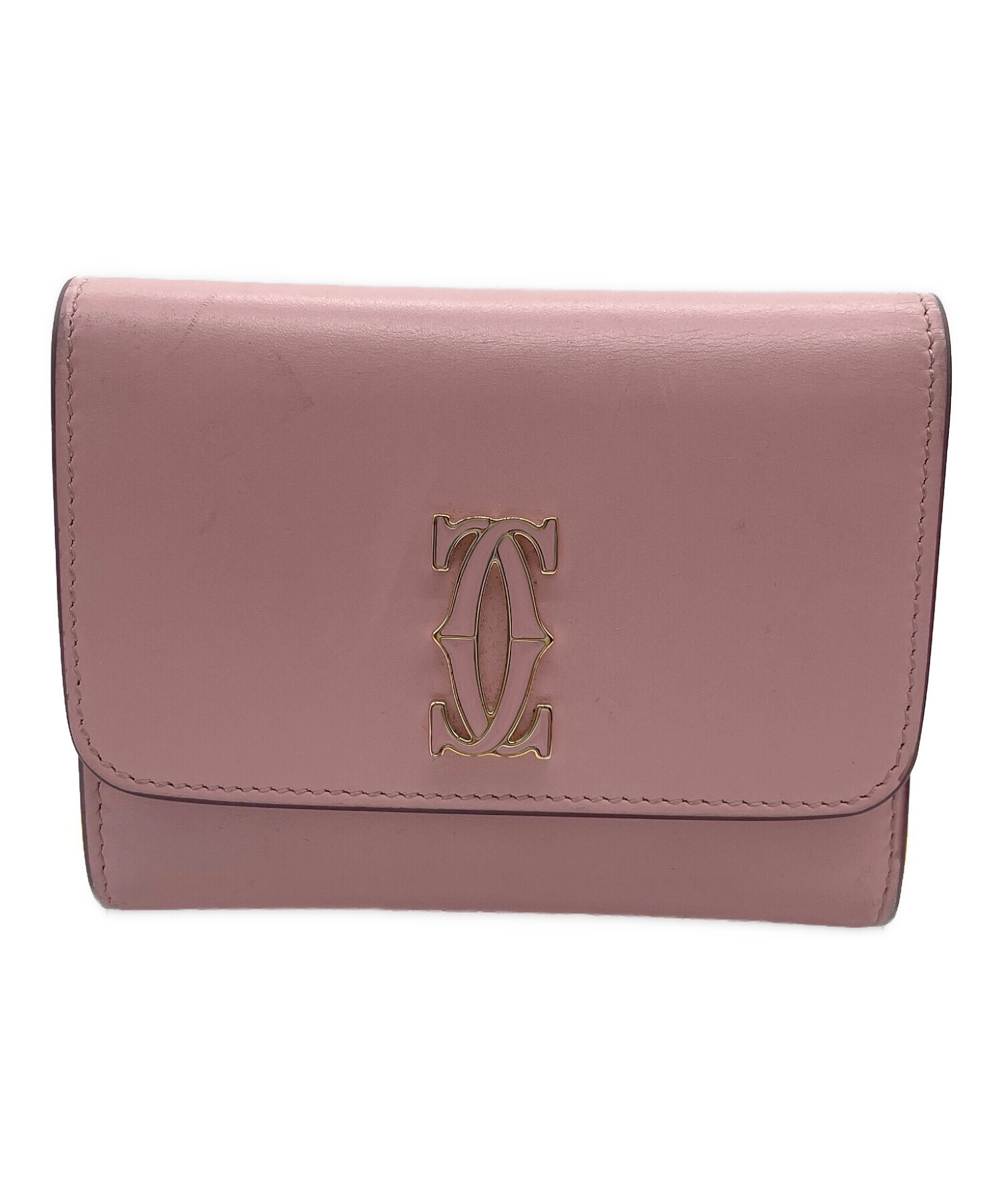 中古・古着通販】Cartier (カルティエ) 2つ折り財布 ピンク｜ブランド 