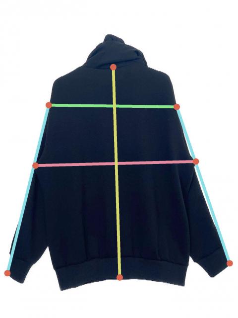 中古・古着通販】CRONOS (クロノス) ジップパーカー ブラック サイズ:L