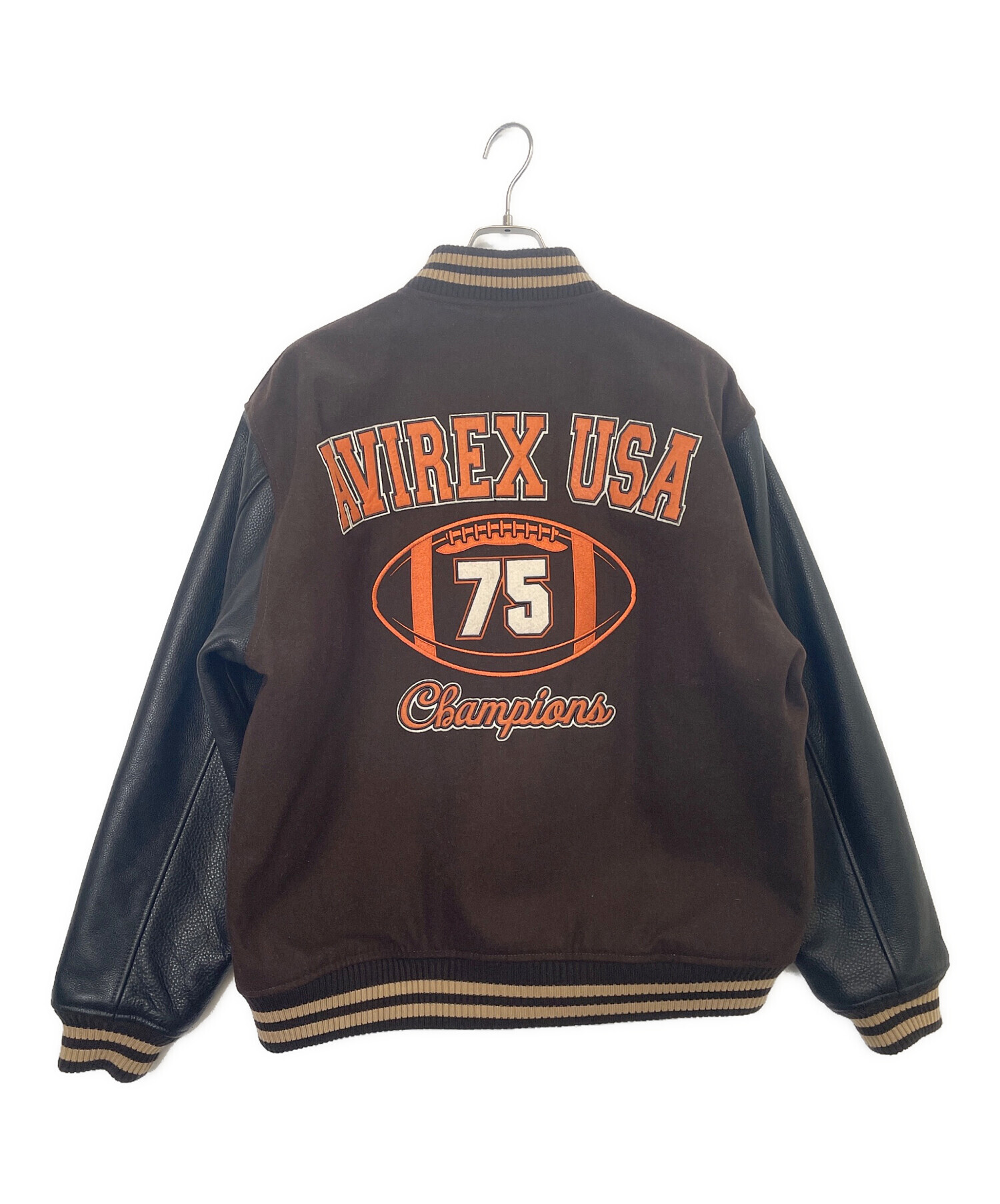AVIREX スタジャン XL 中古・古着通販】AVIREX (アヴィレックス) スタジャン ブラウン サイズ