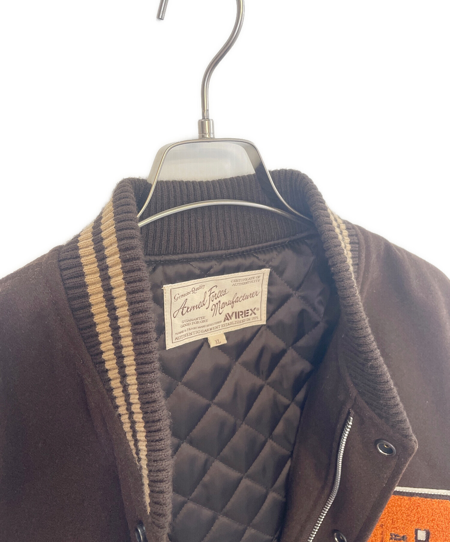 中古・古着通販】AVIREX (アヴィレックス) スタジャン ブラウン サイズ