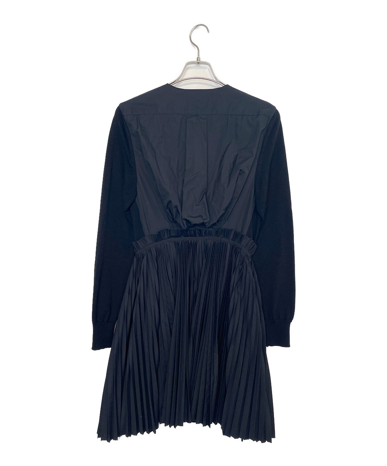 中古・古着通販】sacai (サカイ) 長袖ワンピース ブラック サイズ:2