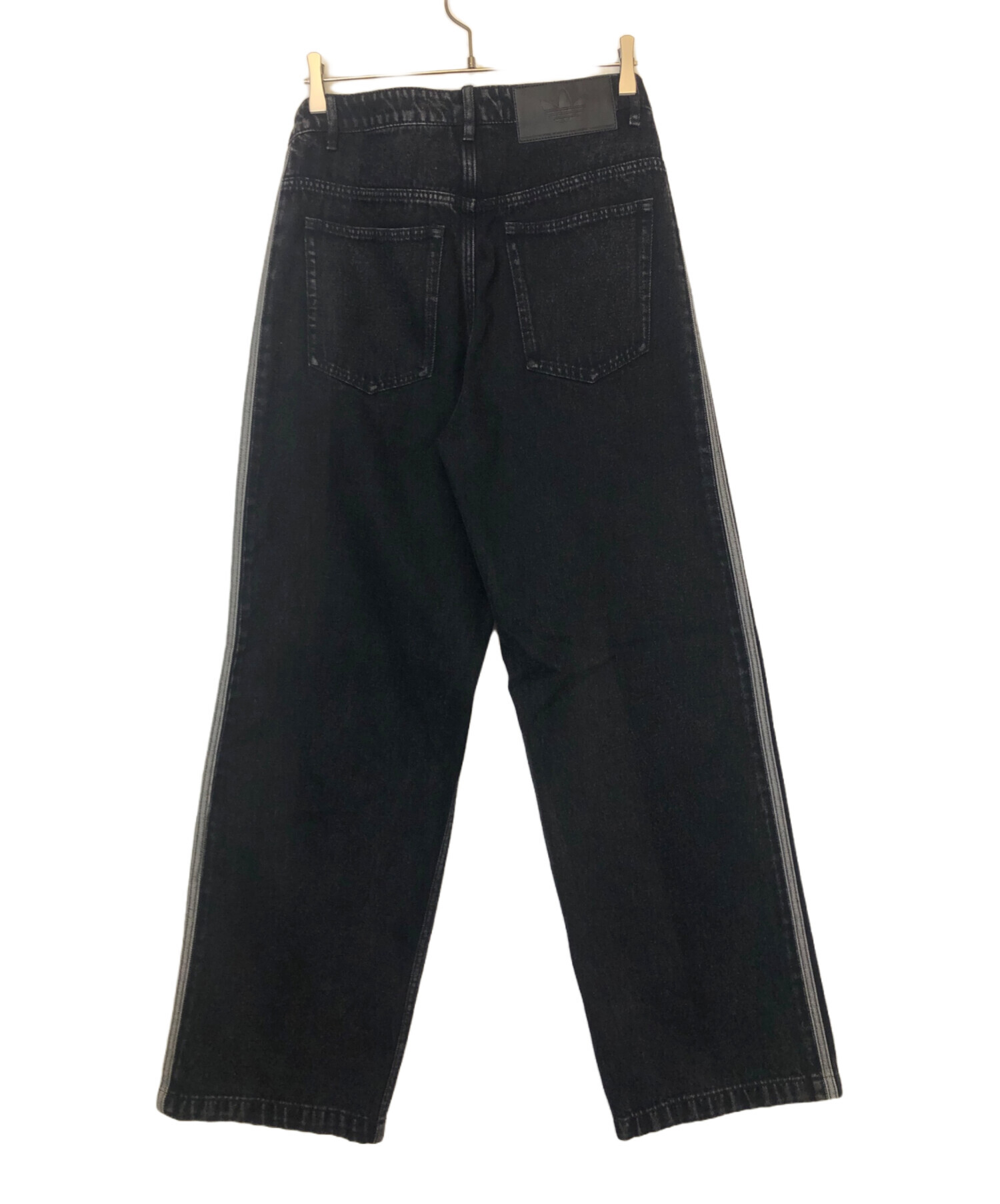 中古・古着通販】adidas (アディダス) デニムパンツ ブラック サイズ 