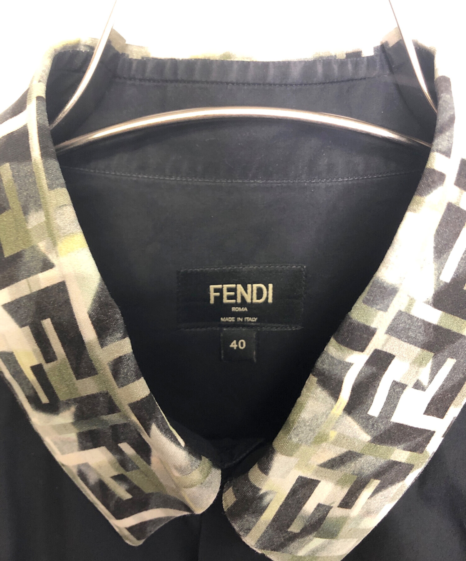 中古・古着通販】FENDI (フェンディ) 長袖シャツ ブラック サイズ:40