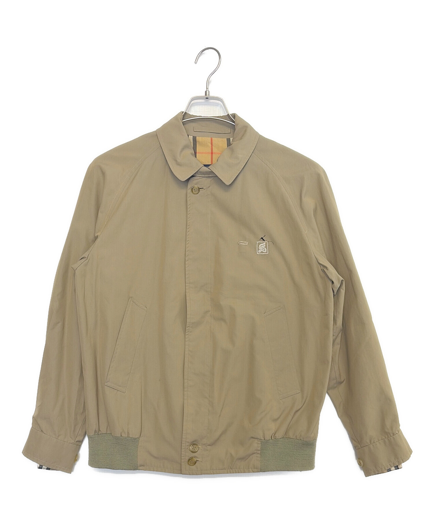 バーバリーズ Burberrys 90s ジップアップ ブルゾン ベージュ BURBERRY - 古着 Burberrys バーバリーズ 90s オールド ブルゾン L