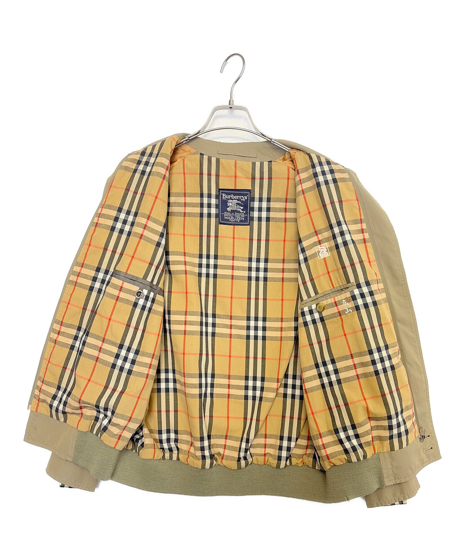 バーバリーズ Burberrys 90s ジップアップ ブルゾン ベージュ 中古・古着通販】Burberry's (バーバリー) ジップブルゾン ベージュ