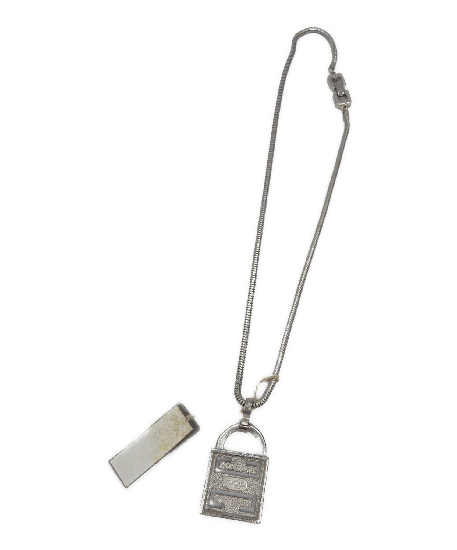 中古・古着通販】GIVENCHY (ジバンシィ) スクエアロゴネックレス