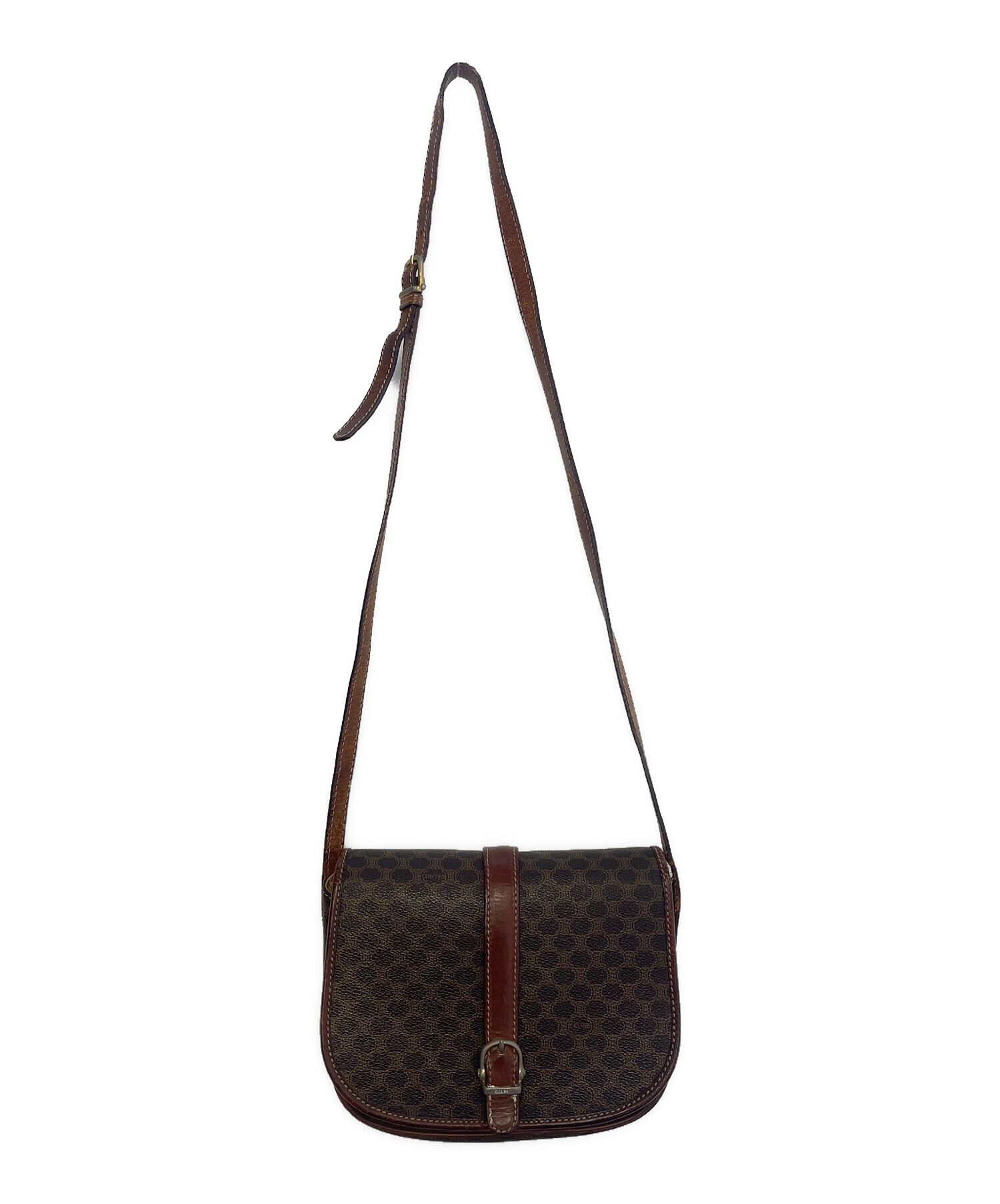セリーヌ CELINE ショルダーバッグ バッグ レザー レディース ブラウン系 【中古】 中古・古着通販】CELINE (セリーヌ) ショルダーバッグ ブラウン