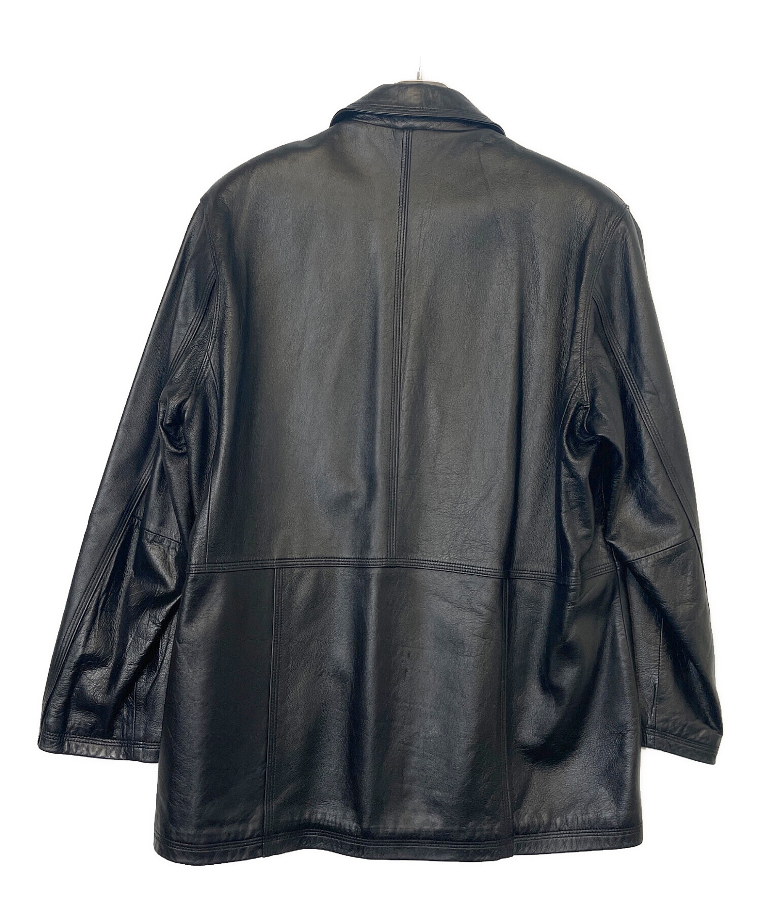 中古・古着通販】BALMAIN (バルマン) ラムレザージャケット ブラック