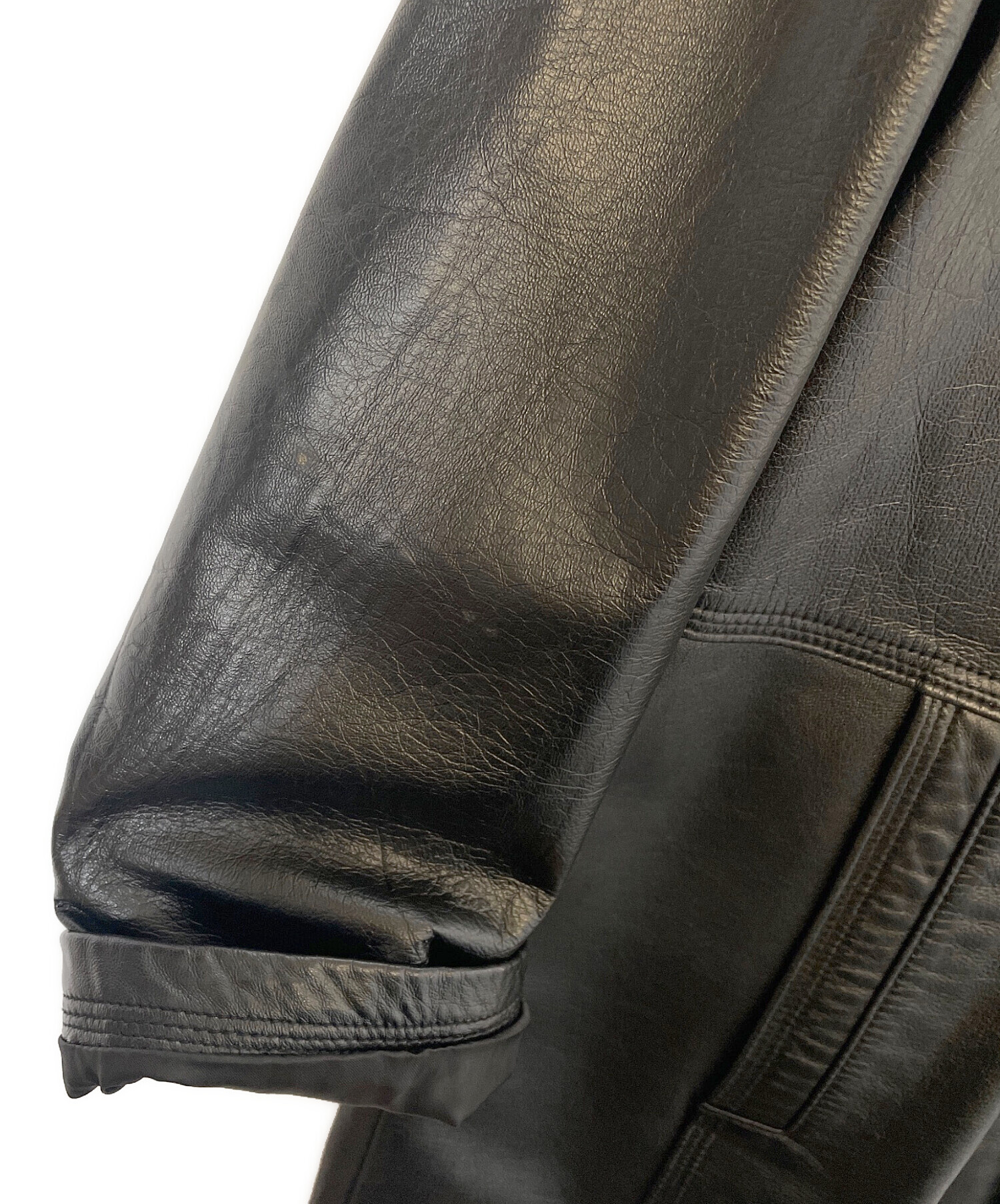 中古・古着通販】BALMAIN (バルマン) ラムレザージャケット ブラック