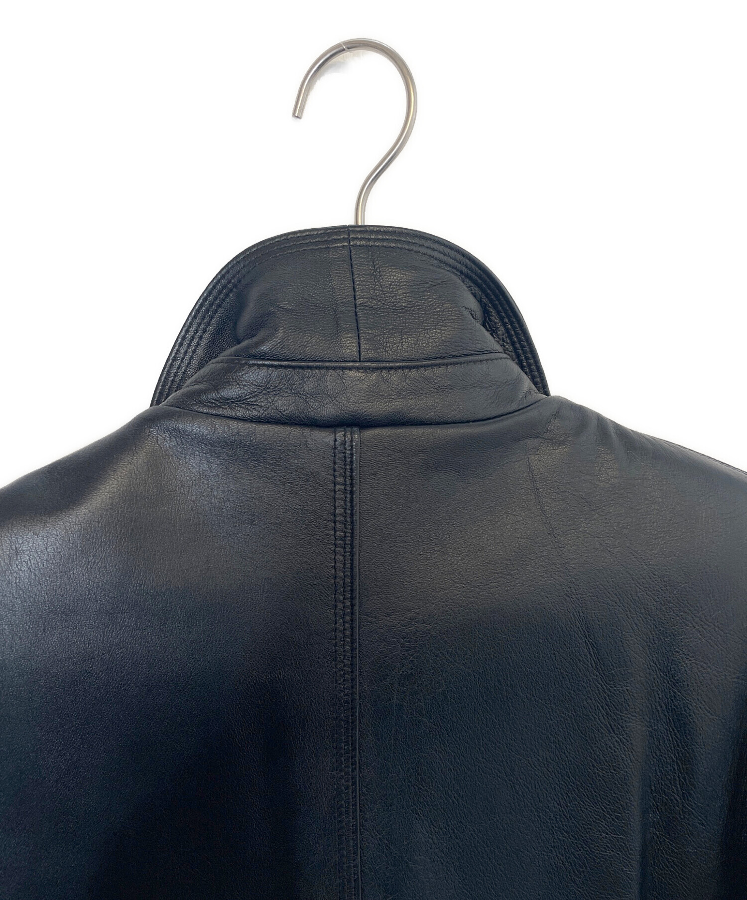 中古・古着通販】BALMAIN (バルマン) ラムレザージャケット ブラック