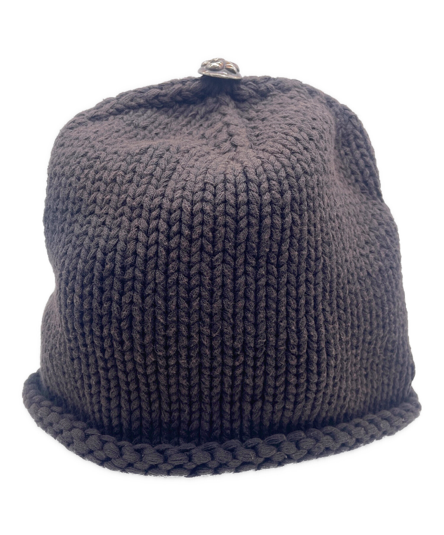 中古・古着通販】CHROME HEARTS (クロムハーツ) ニット帽 ブラック