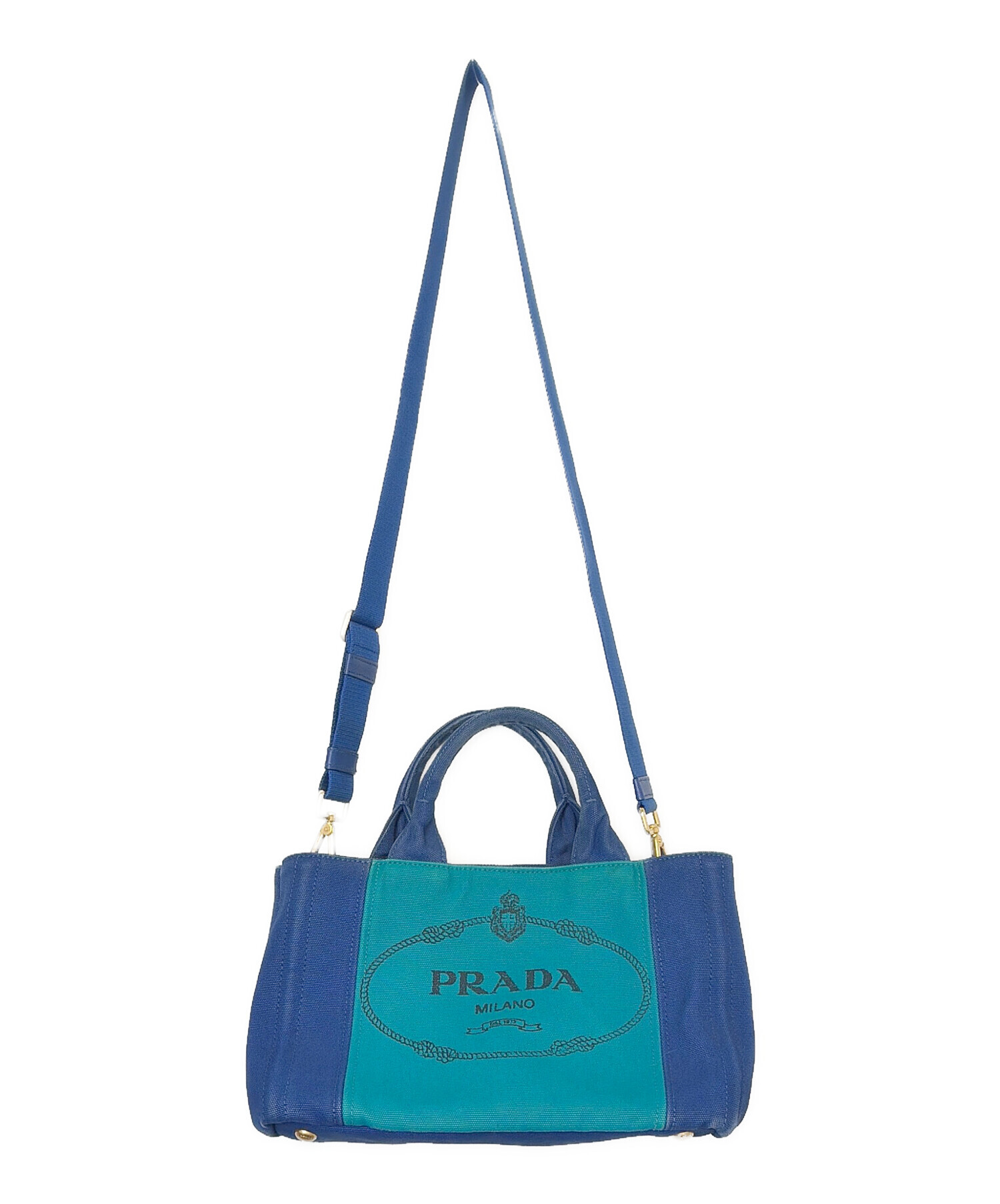 中古・古着通販】PRADA (プラダ) 2WAYショルダーバッグ ネイビー