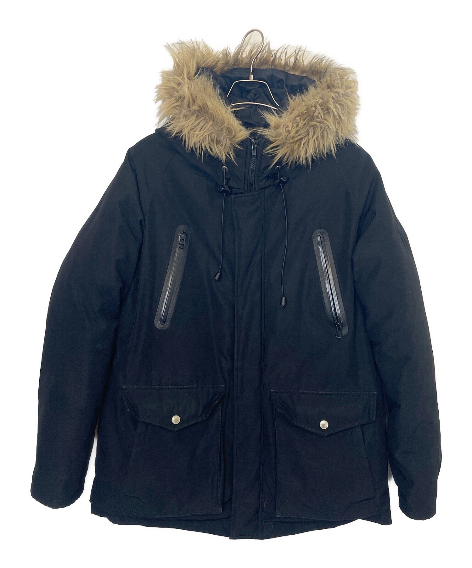 中古・古着通販】SCHOTT (ショット) ダウンジャケット ブラック サイズ 