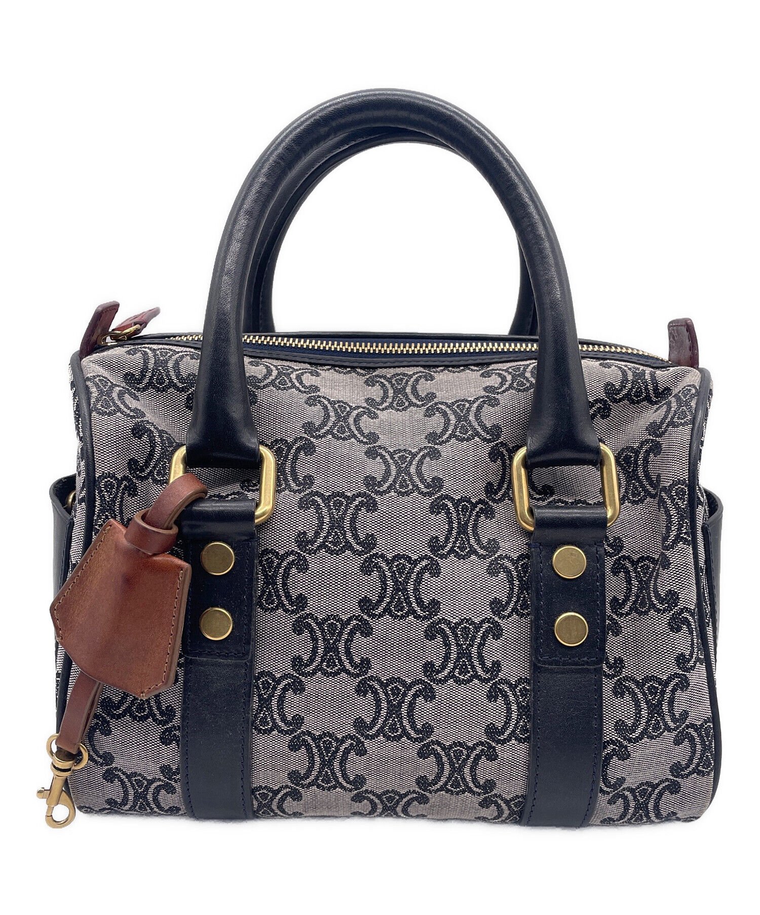 中古・古着通販】CELINE (セリーヌ) ジャガードミニボストンバッグ