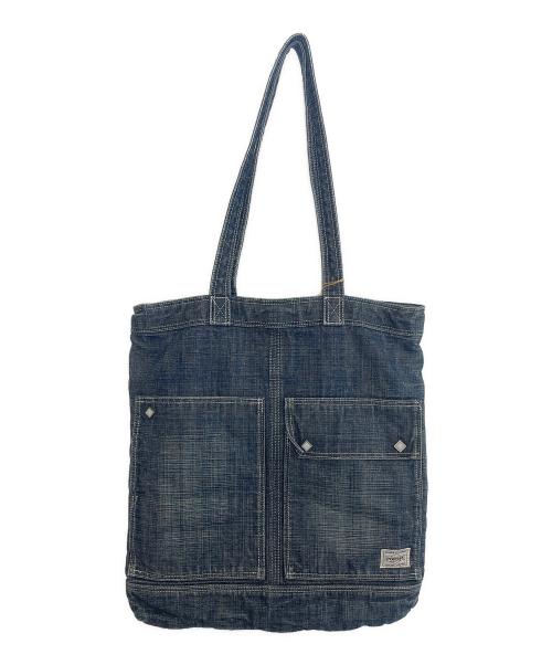 中古・古着通販】PORTER (ポーター) デニムトートバッグ インディゴ 未