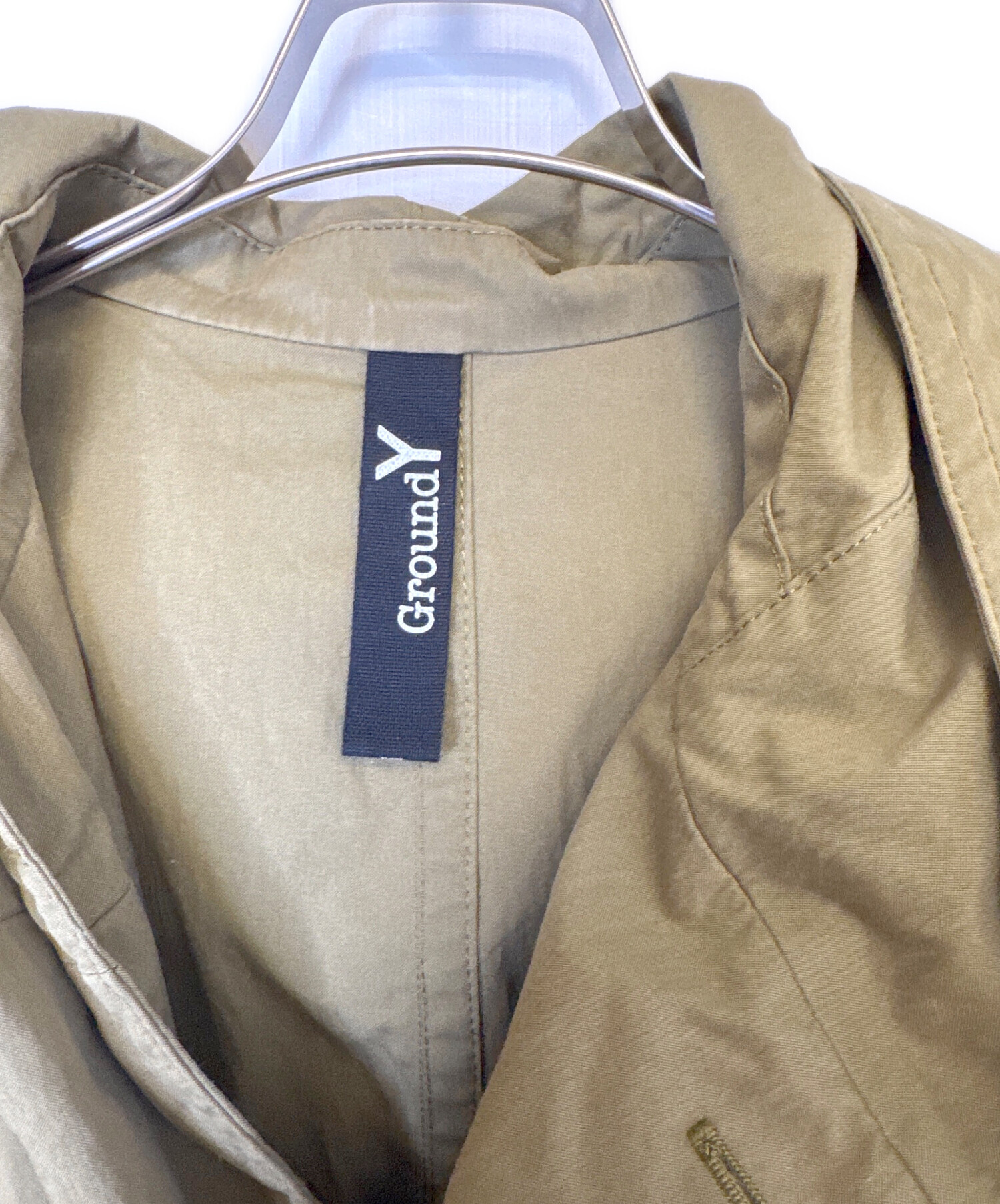 中古・古着通販】GROUND Y (グラウンドワイ) ナイロンコート オリーブ