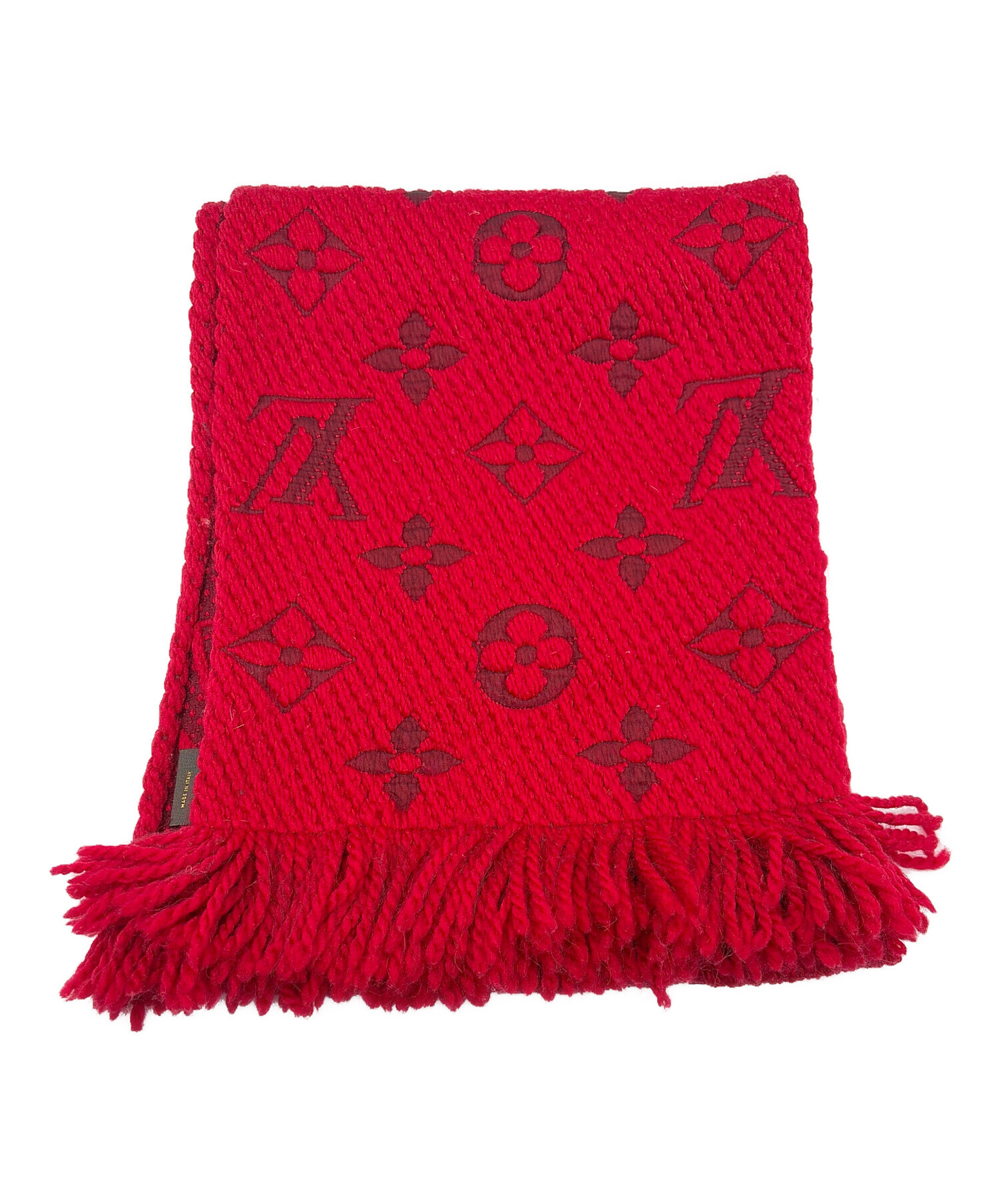 LOUIS VUITTON 正規品 レッド マフラー 中古・古着通販】LOUIS VUITTON (ルイ ヴィトン) マフラー レッド