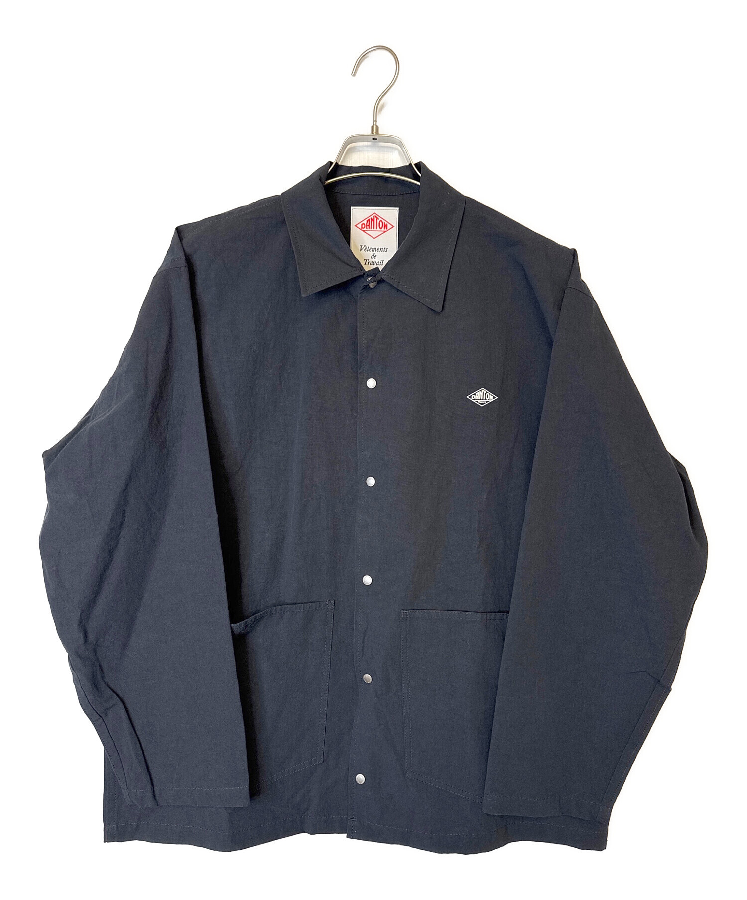 中古・古着通販】DANTON (ダントン) 長袖シャツ ブラック サイズ:40 未 