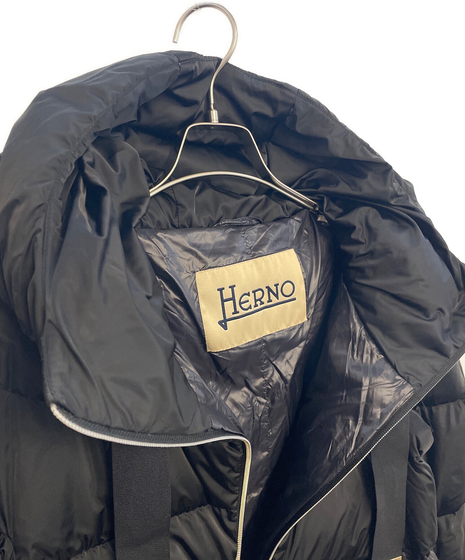 中古・古着通販】HERNO (ヘルノ) ダウンコート ブラック サイズ:44