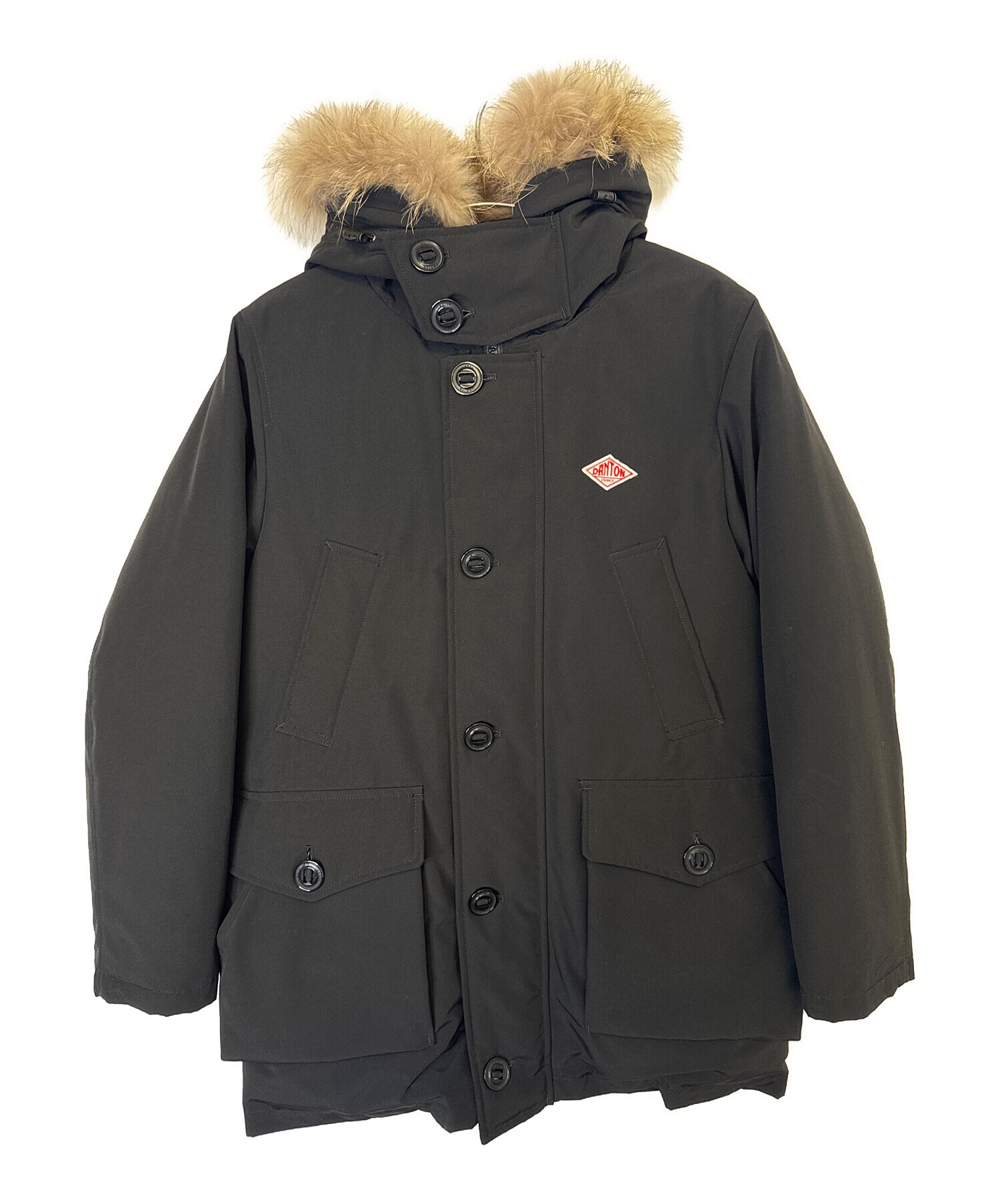 【美品】DANTON ダウンコート ラクーンファー 38 中古・古着通販】DANTON (ダントン) ラクーンファーダウンコート
