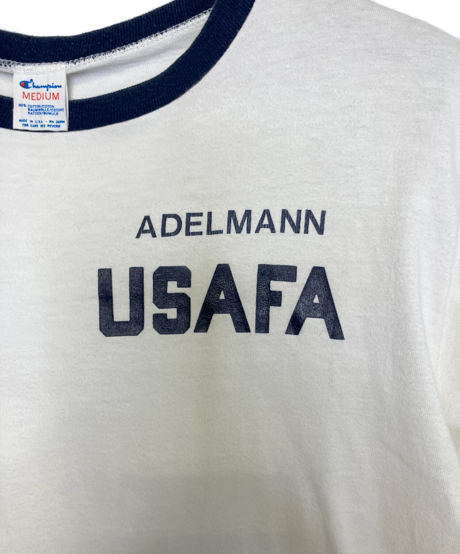 中古・古着通販】Champion (チャンピオン) リンガーTシャツ ホワイト