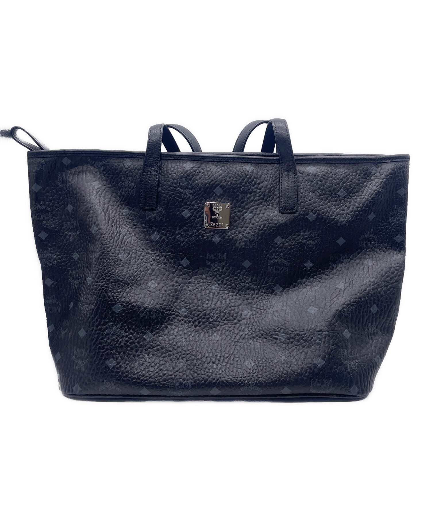 中古・古着通販】MCM (エムシーエム) レザートートバッグ ブラック 