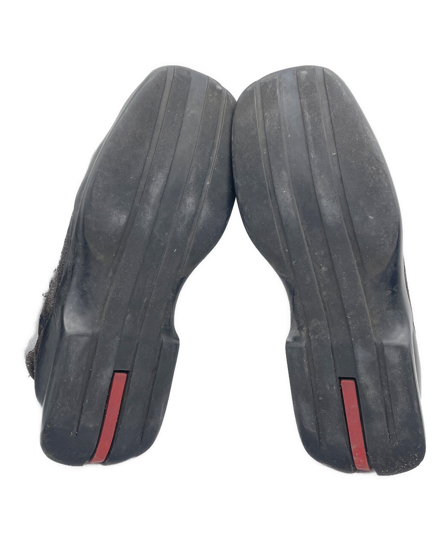 中古・古着通販】PRADA (プラダ) スリッポン ブラック サイズ:6.5