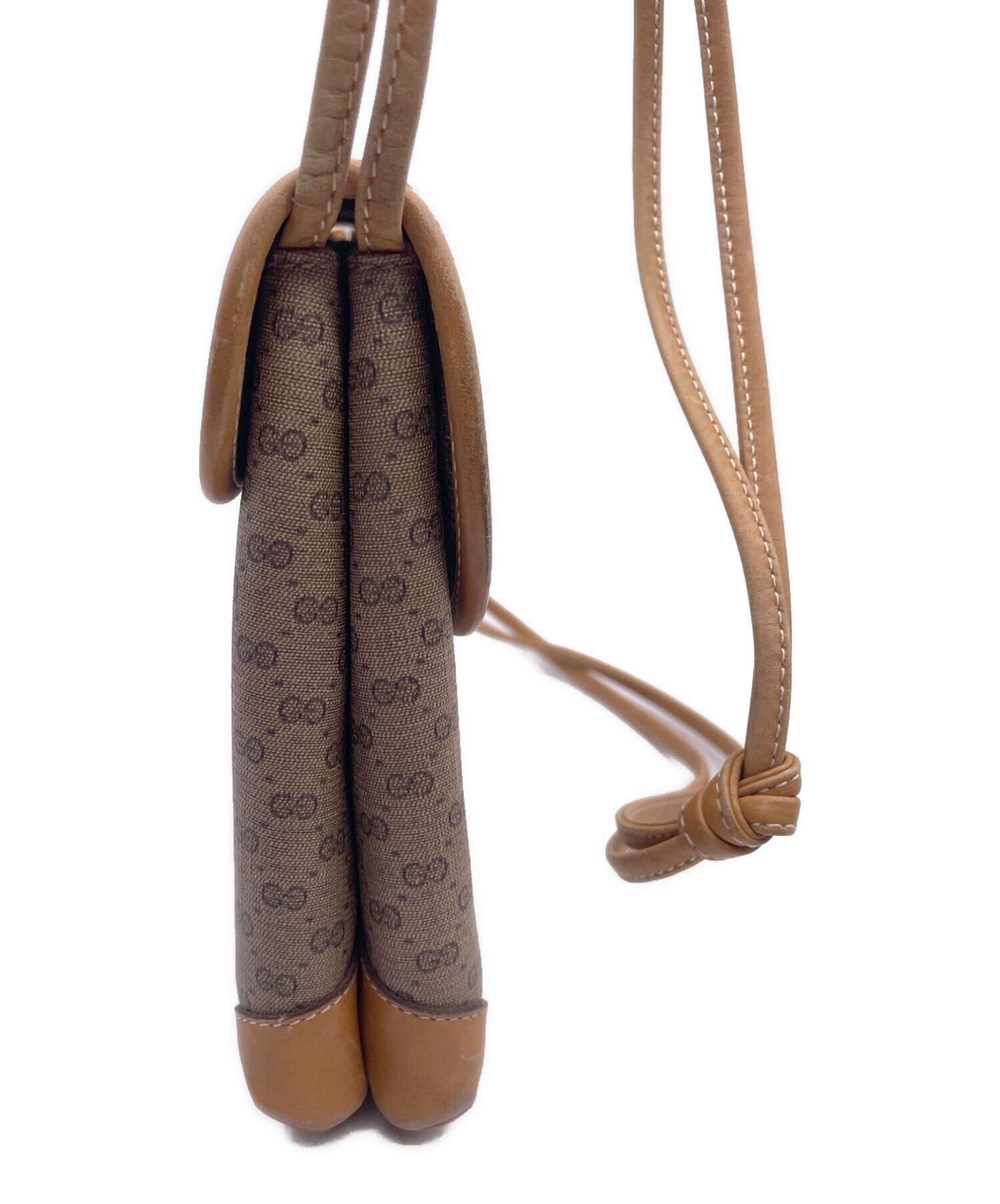 中古・古着通販】GUCCI (グッチ) ショルダーバッグ ベージュ×ブラウン